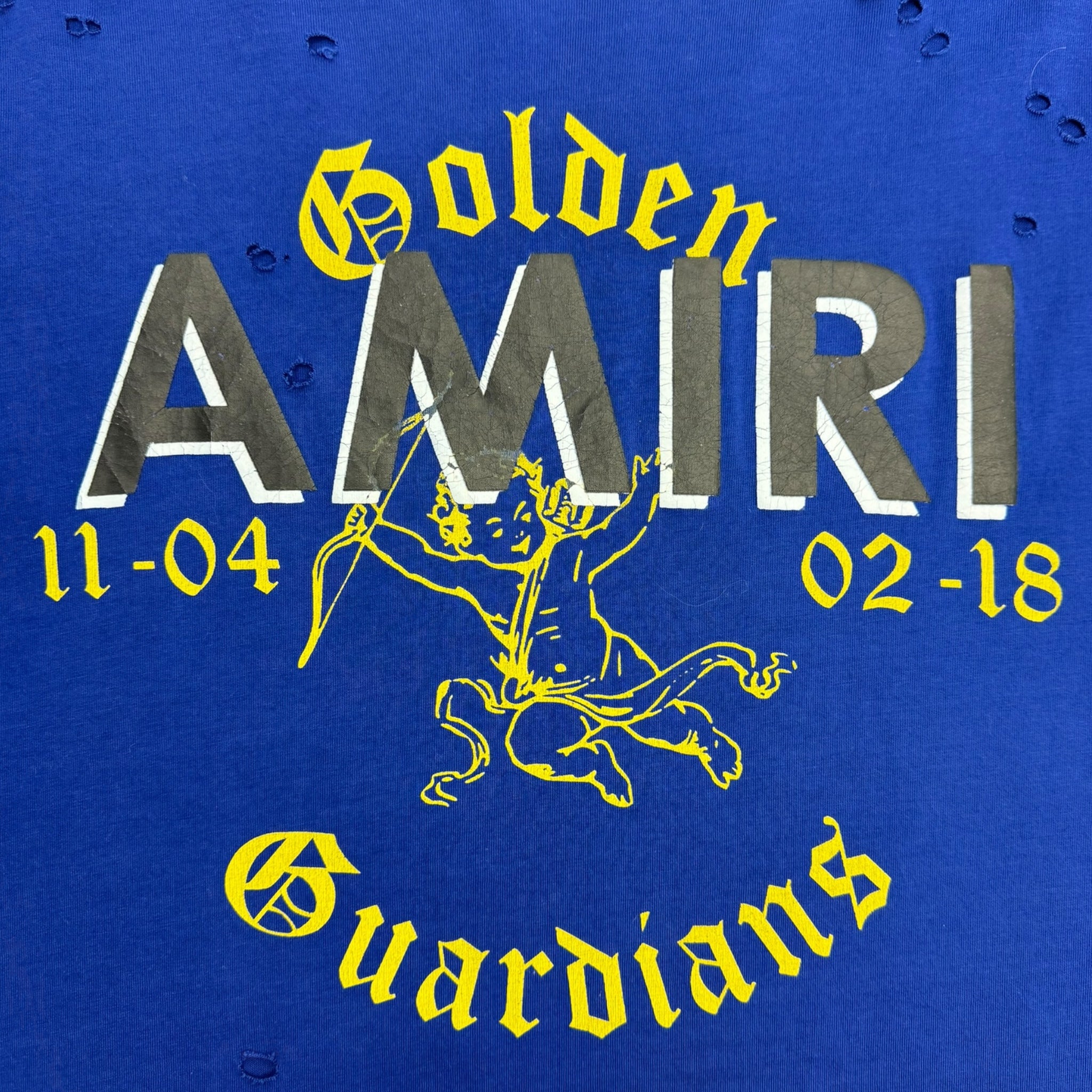 Amiri Blue Golden Guardians T-Shirt