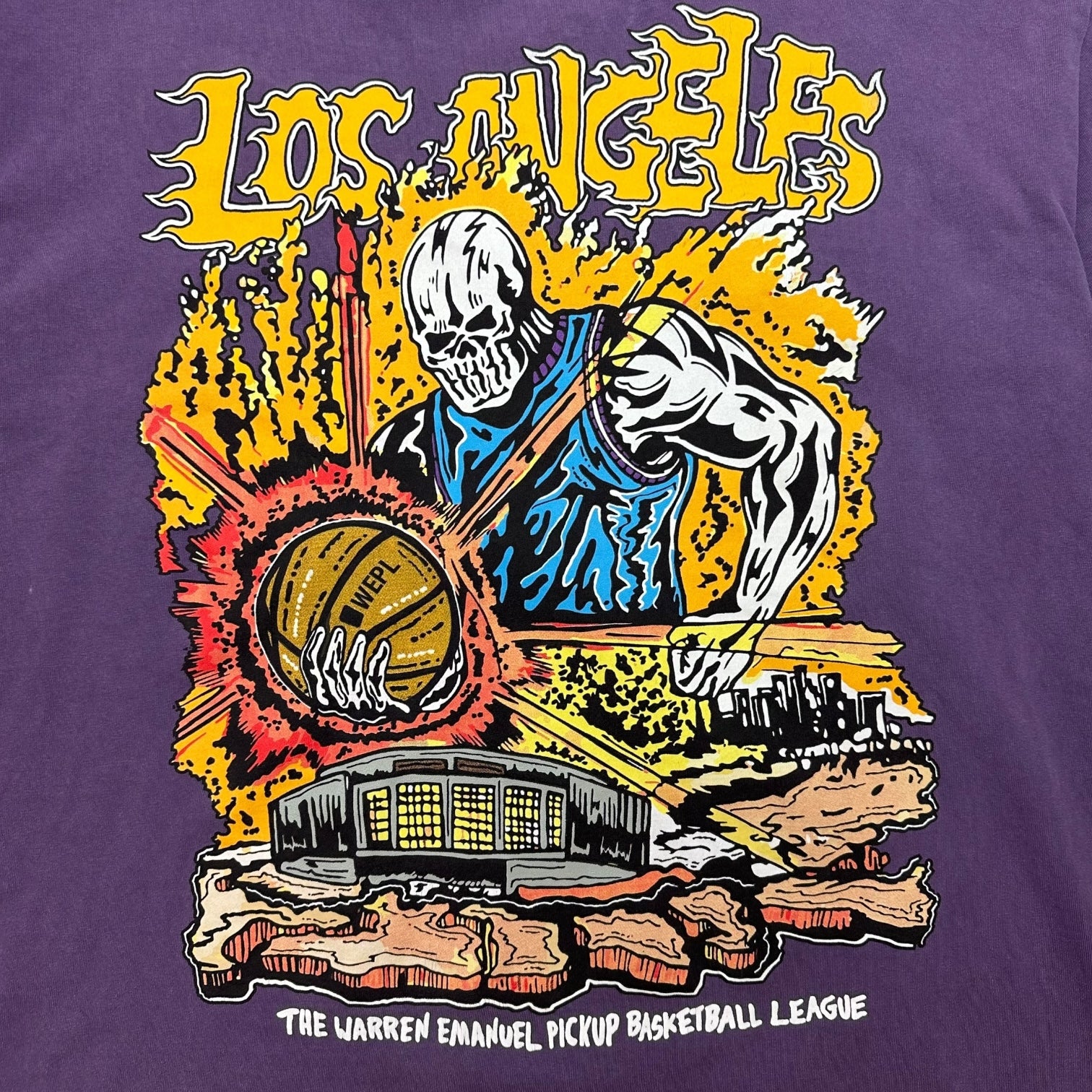 Warren Lotas Los Angeles Pick Up Basketball Tee Purple