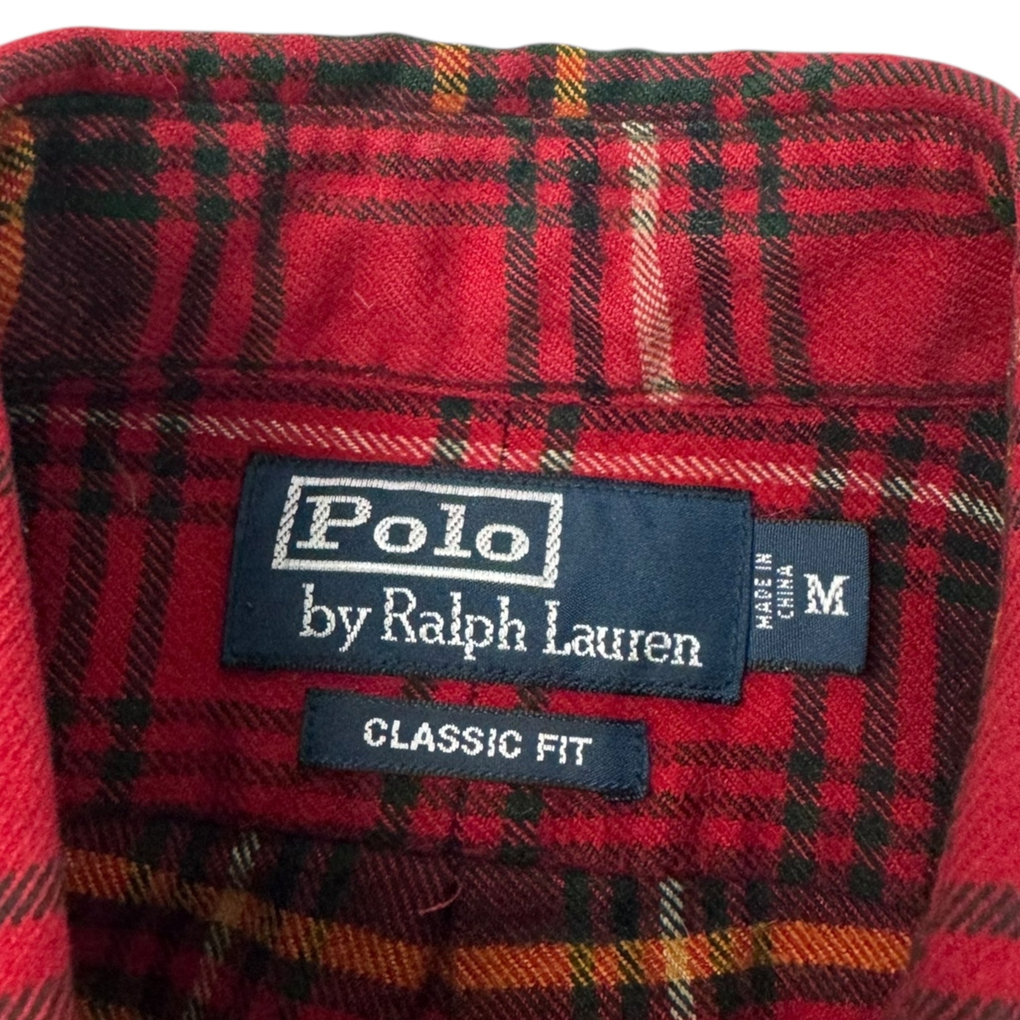 Vintage Polo Ralph Lauren Flannel Shirt Red