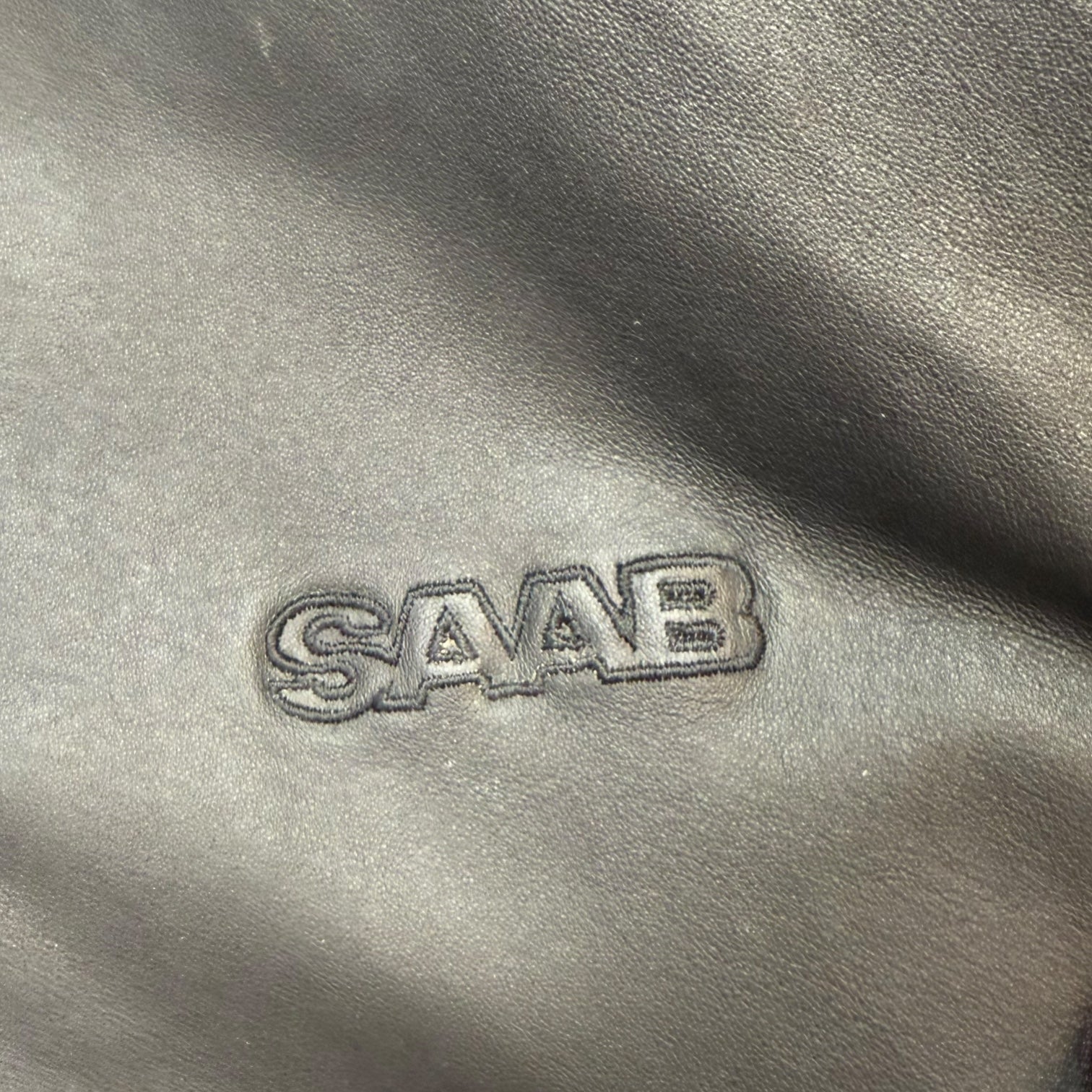 Vintage Saab Leather Jacket Black