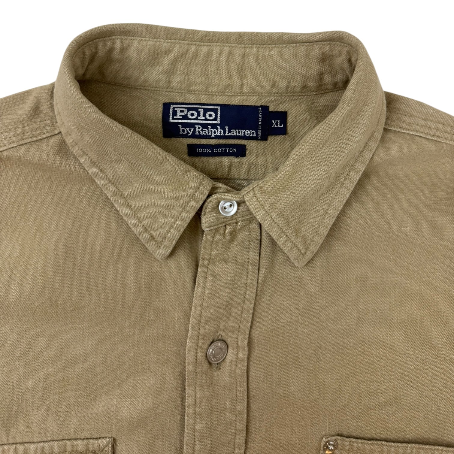 Vintage Polo Ralph Lauren Button Up Beige