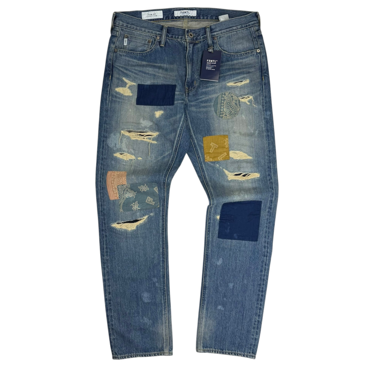 FDMTL Japan Patchwork Jeans Blue