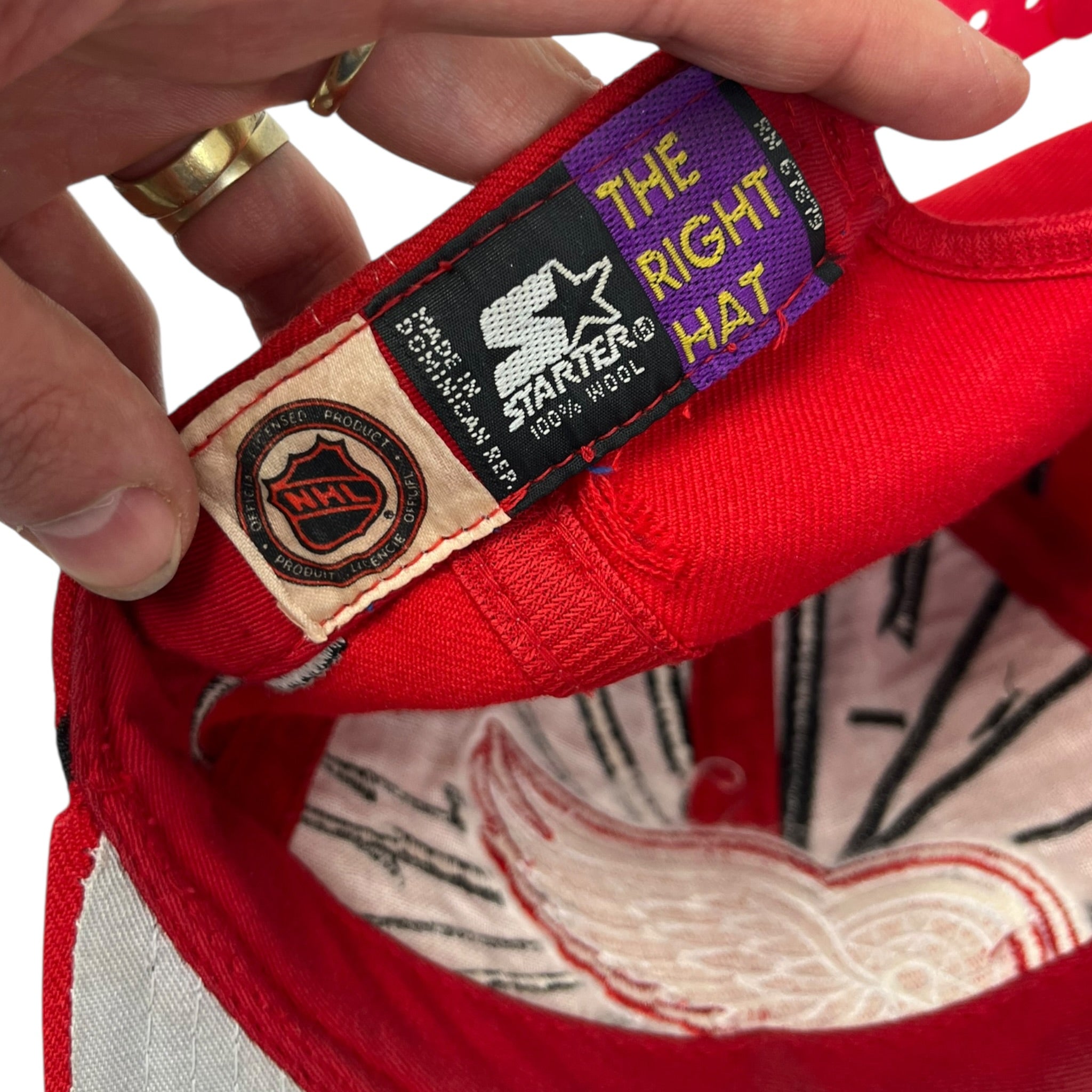 Vintage Detroit Red Wings Collision Starter Snapback