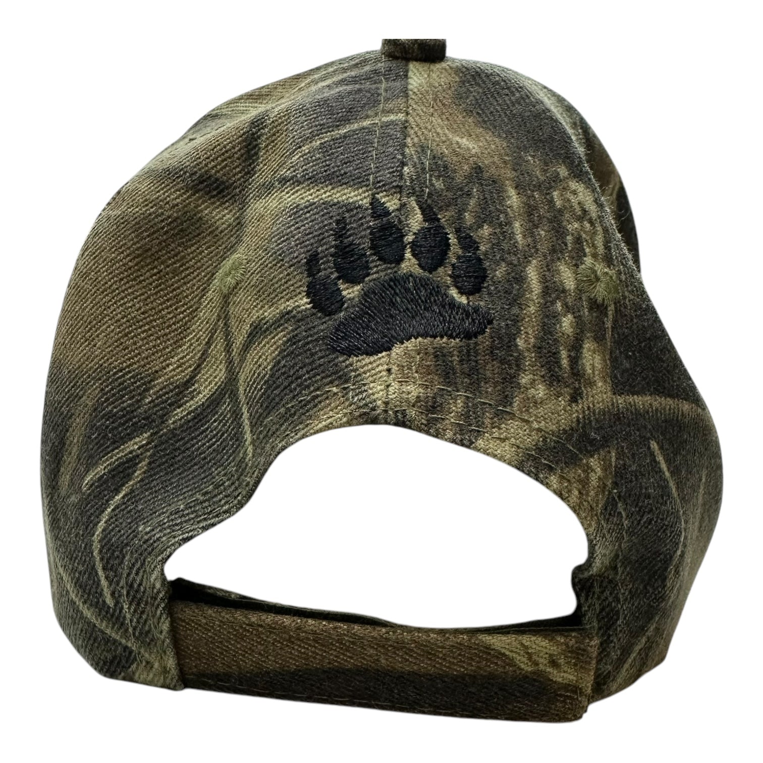 Vintage Embroidered Grizzly Bear Camo Hat