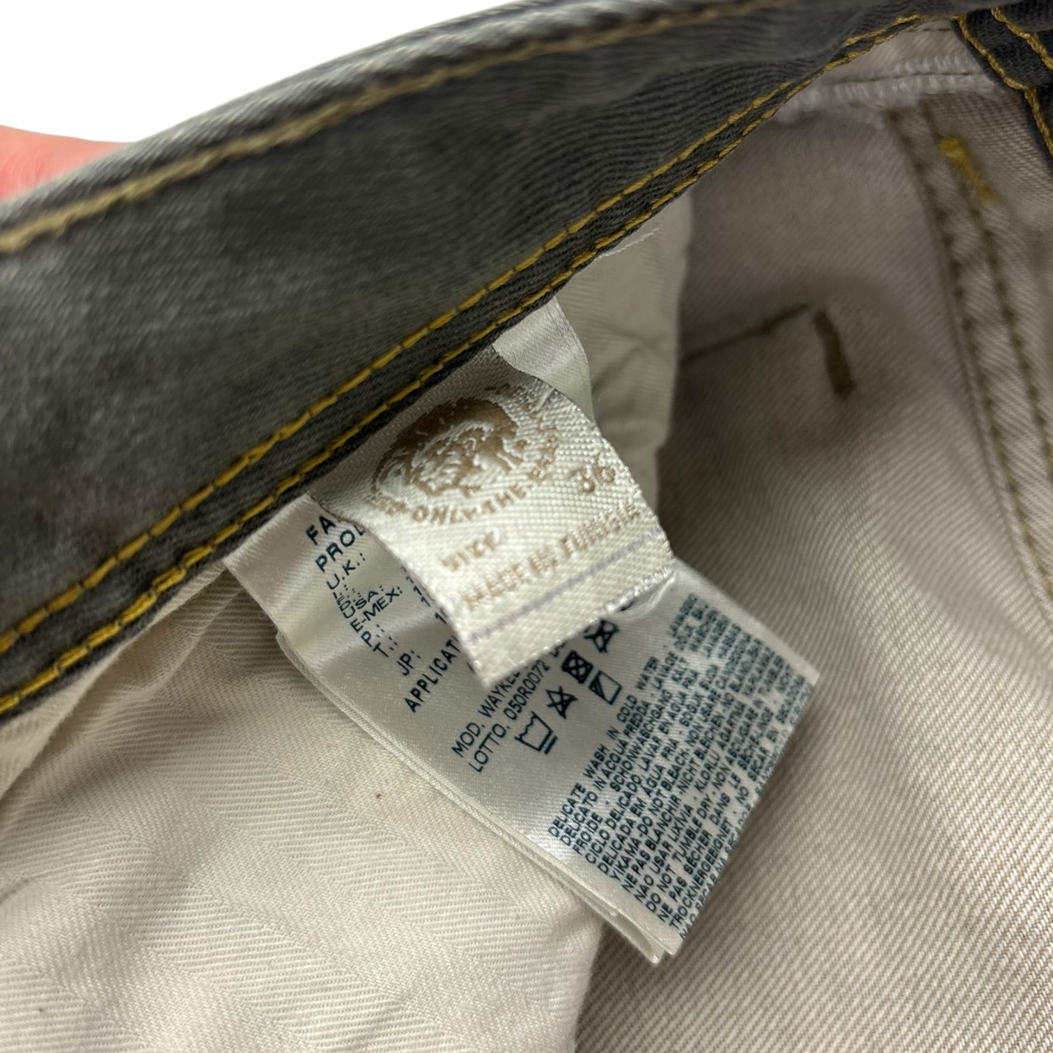Y2K Diesel Waykee Straight Jeans Washed Green