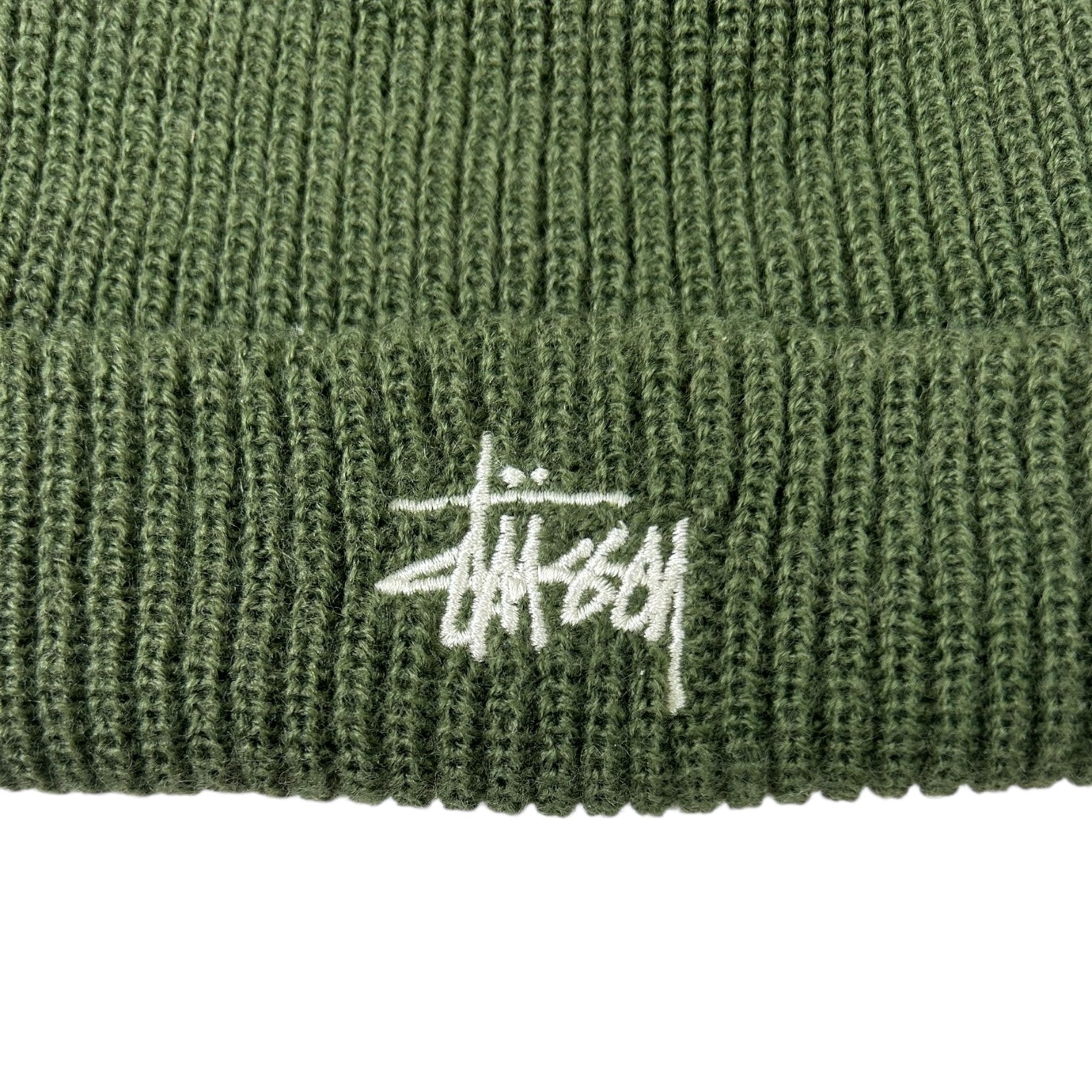 Stussy Stock Logo Beanie Green