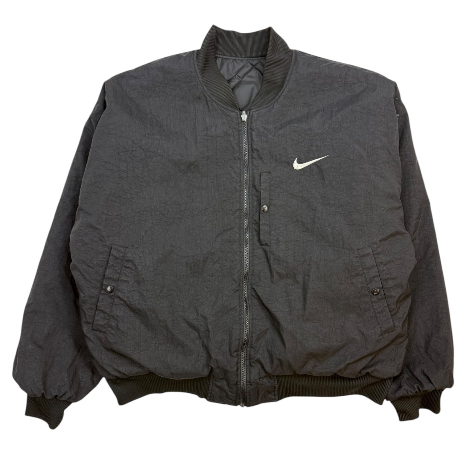 Vintage Nike Quilted Reversible Jacket Black