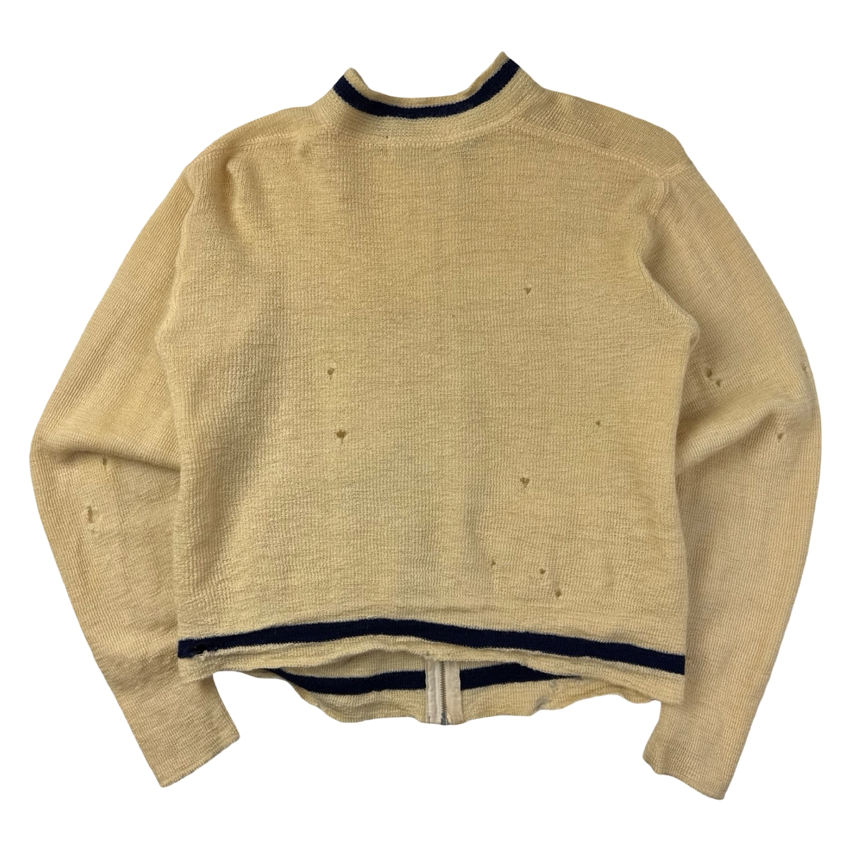 True Vintage Caldwell Pure Wool Knit Cardigan Distressed