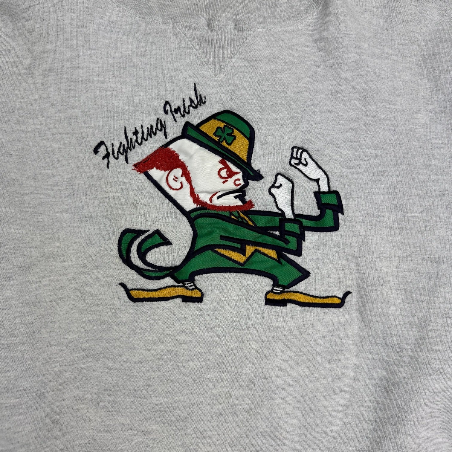 Vintage Notre Dame Fighting Irish Crewneck Grey