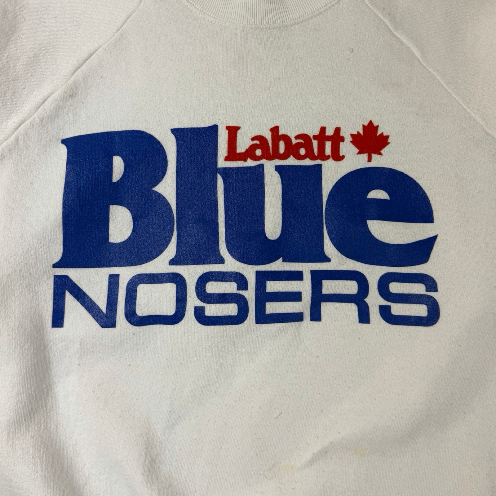 Vintage Labatt Blue Nosers Crewneck Sweatshirt White