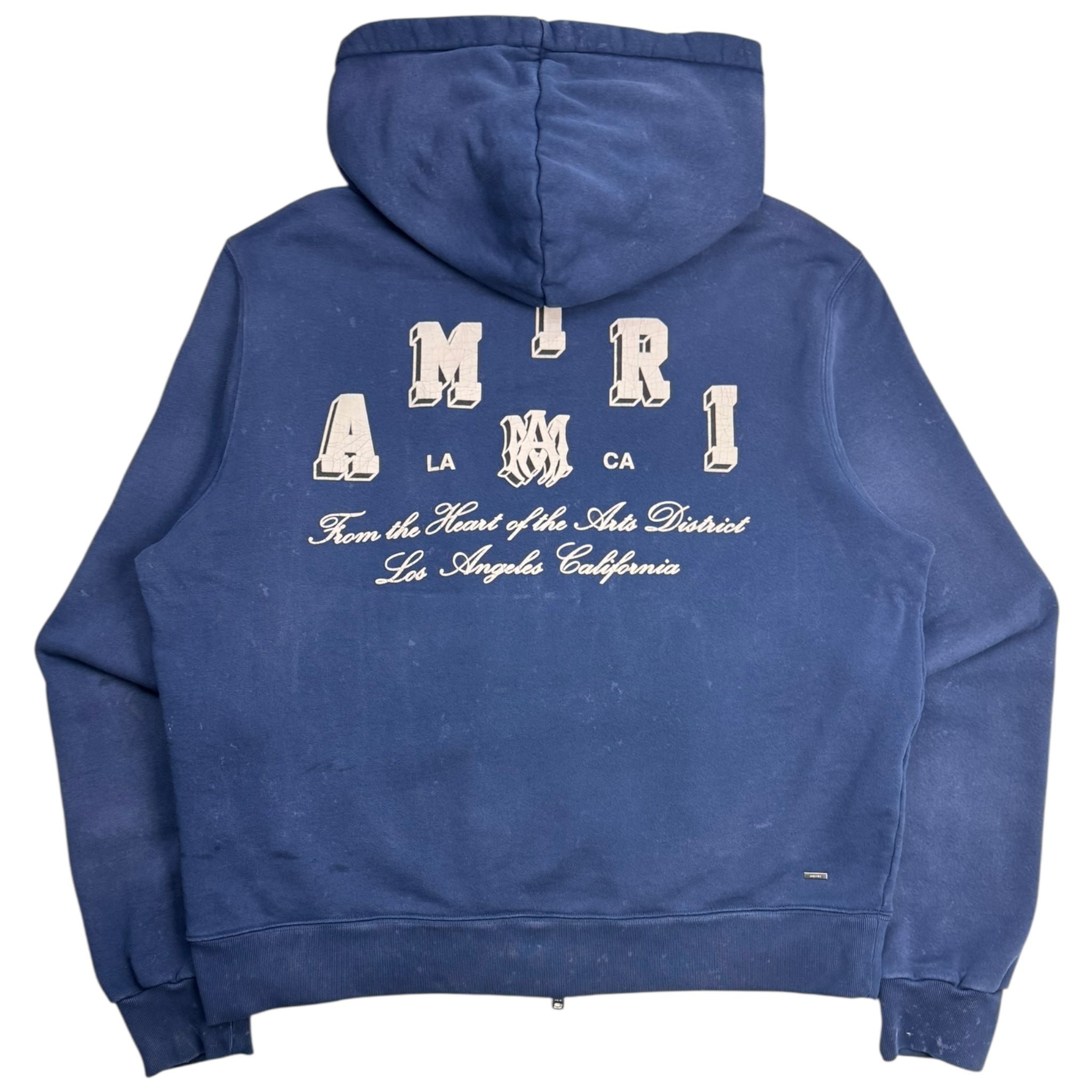 Amiri Collegiate Zip Hoodie Navy