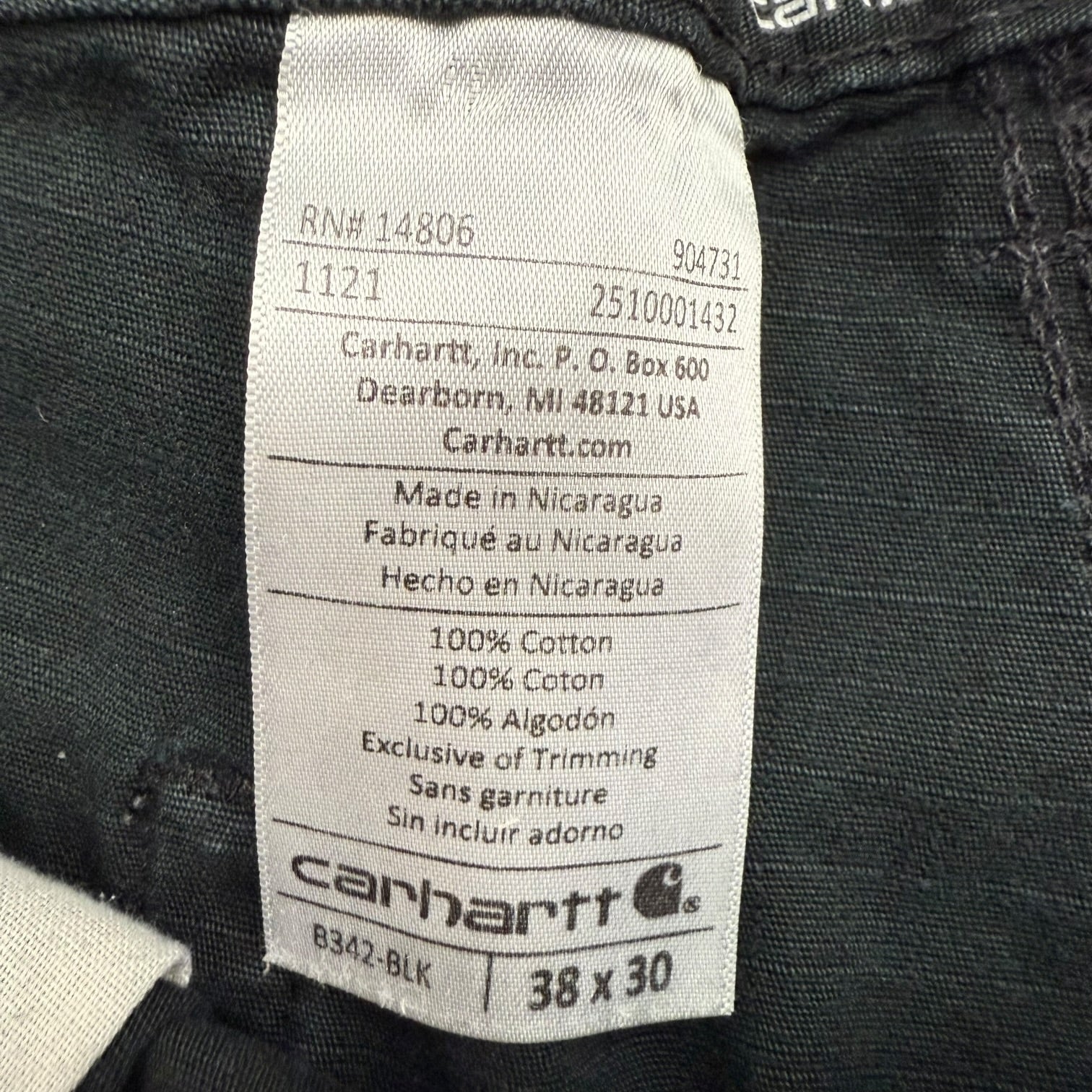 Vintage Carhartt Cargo Pants Black