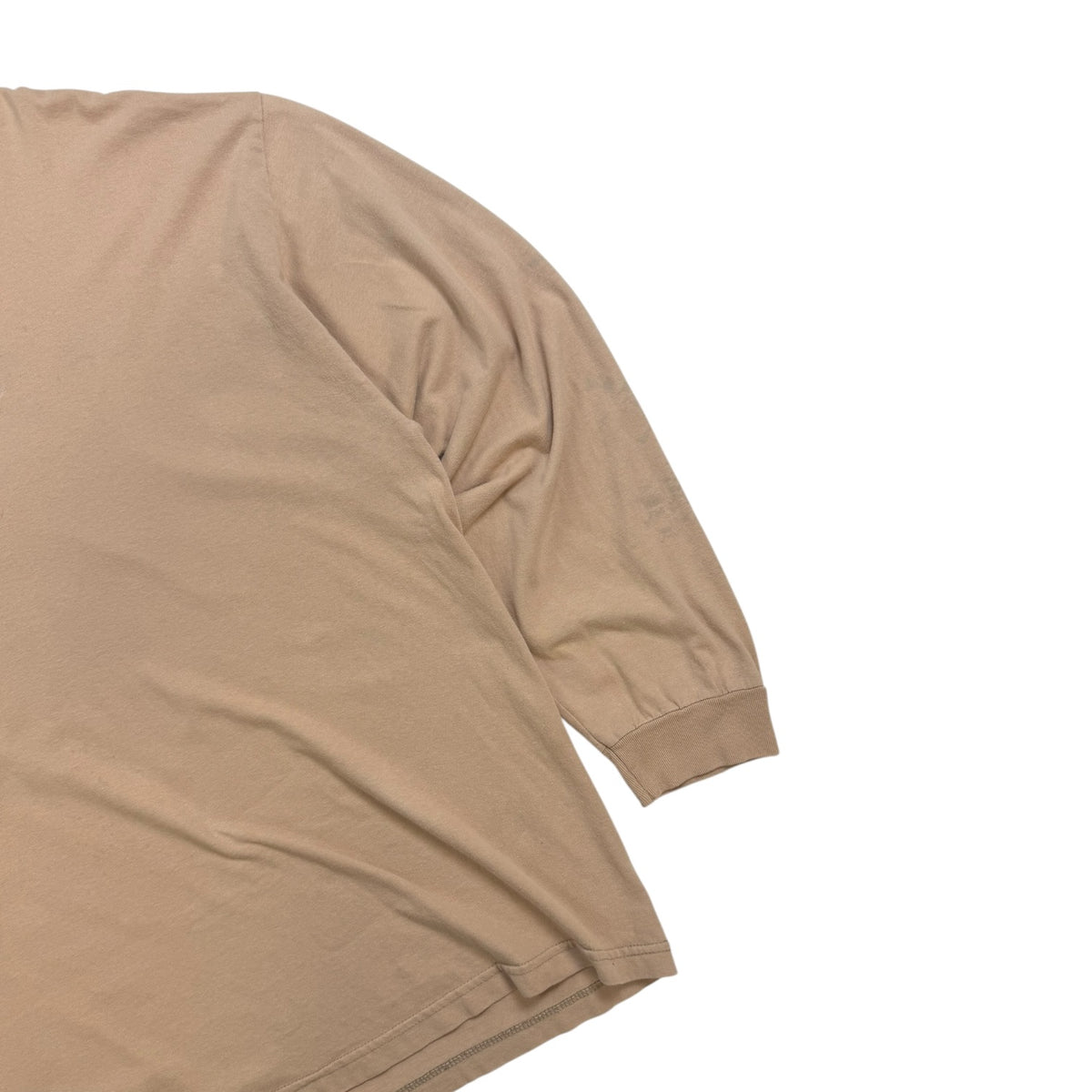 Vintage Oakley Big Logo Metal Icon Long Sleeve Shirt Tan