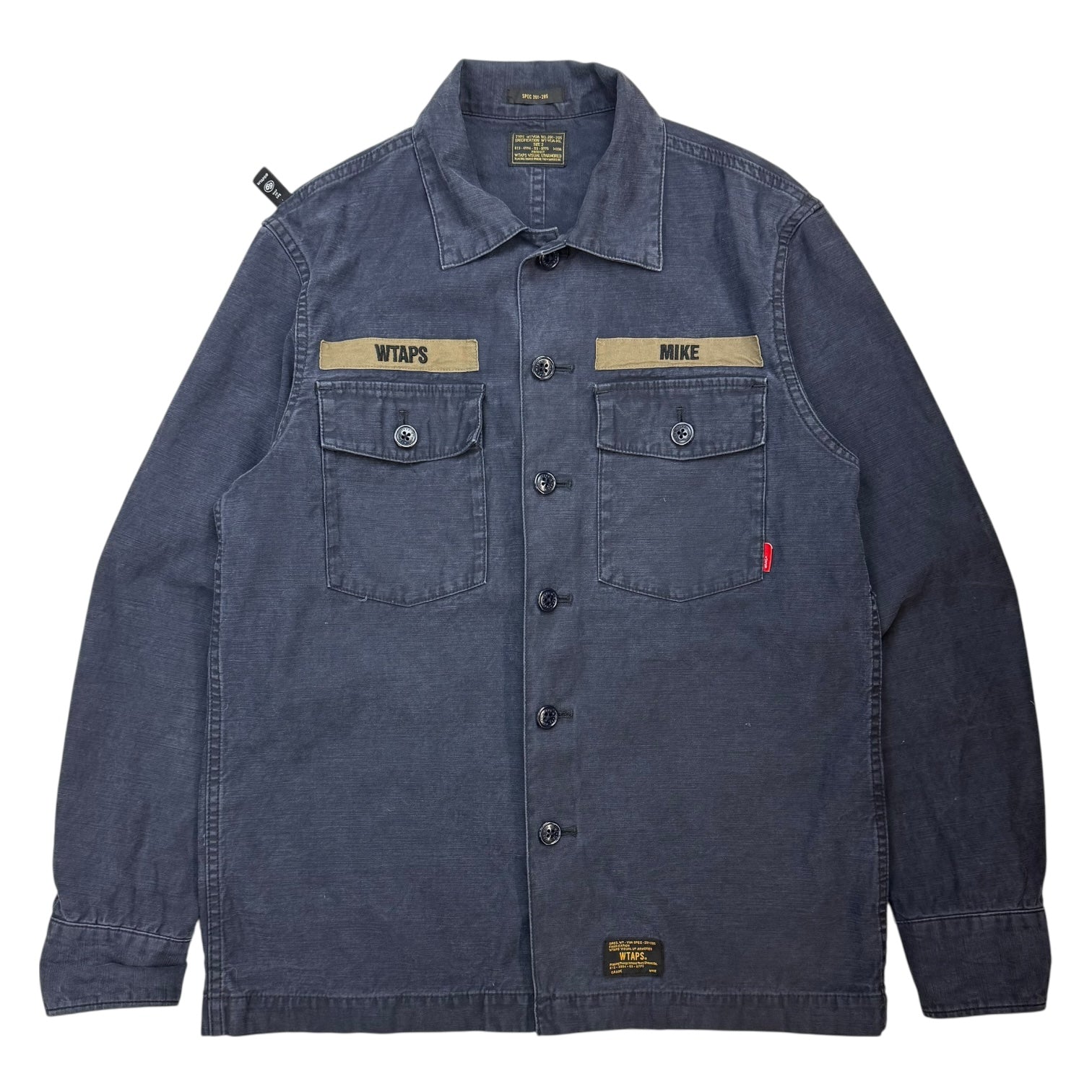 WTAPS Buds L/S Button Up Shirt Navy Blue