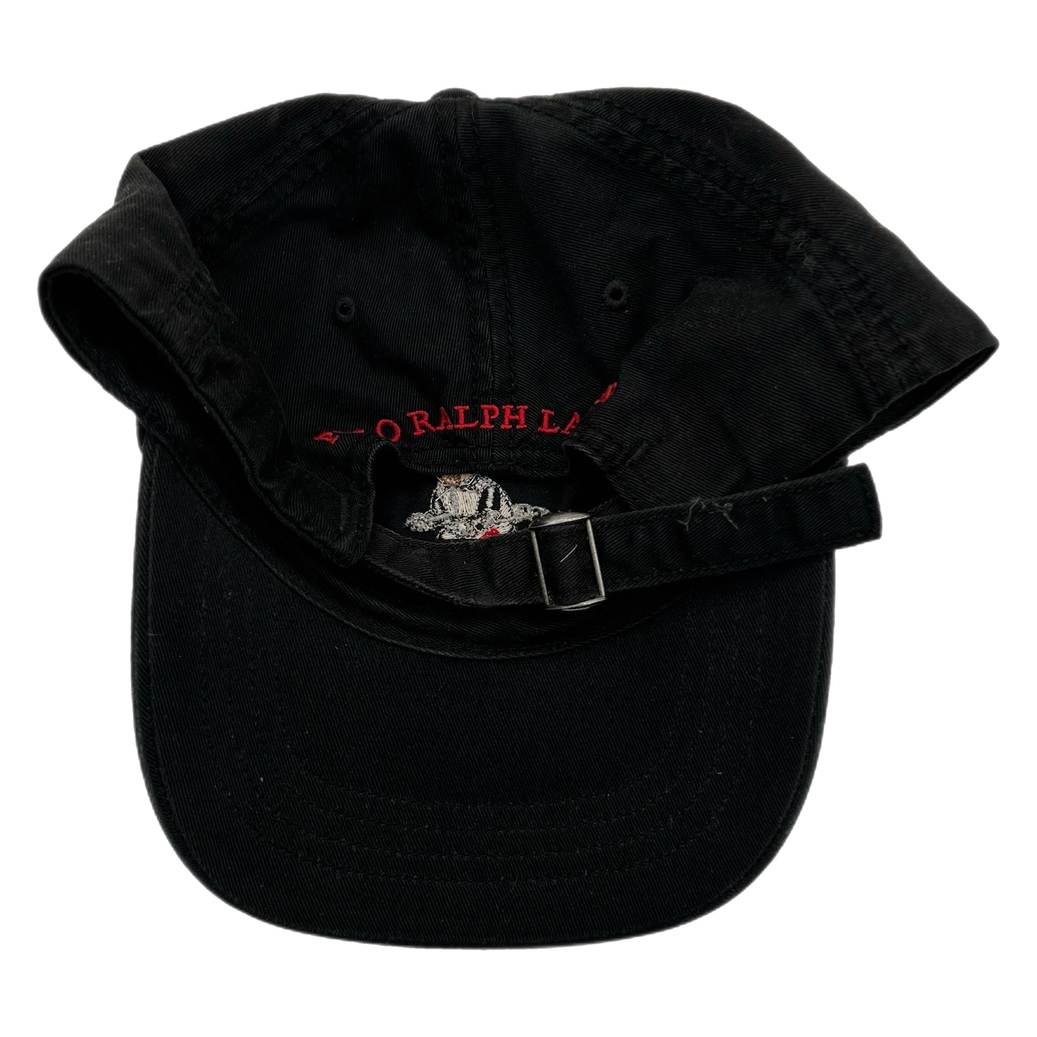 Vintage Polo Ralph Lauren Skiing Polo Bear Hat Black