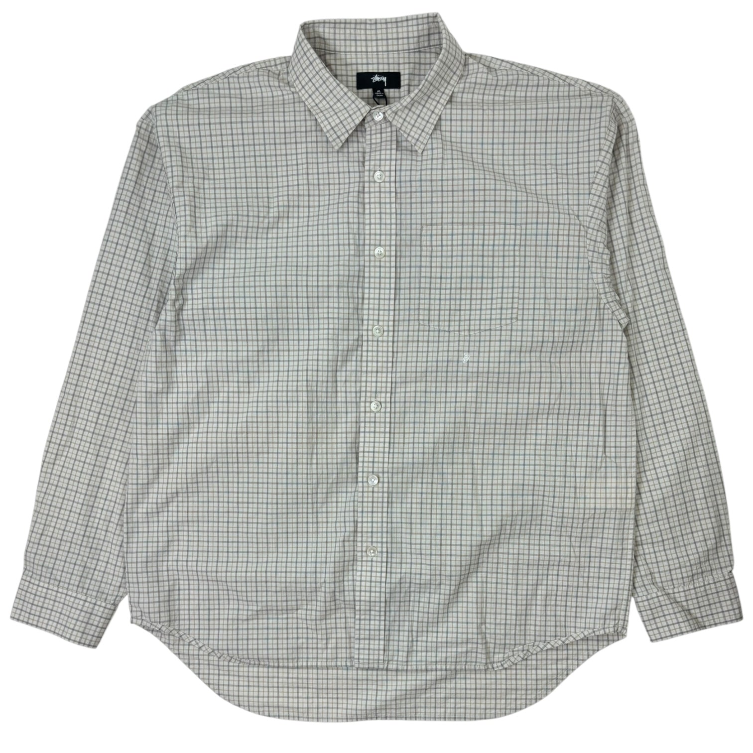 Stussy Classic Inside Out Long Sleeve Shirt Off White