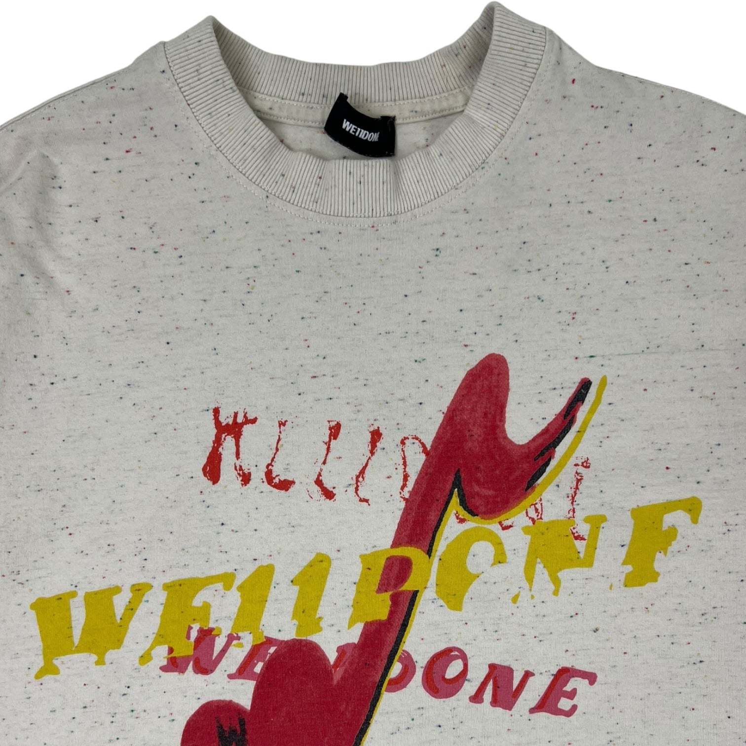 We11done Character Print T-Shirt Beige