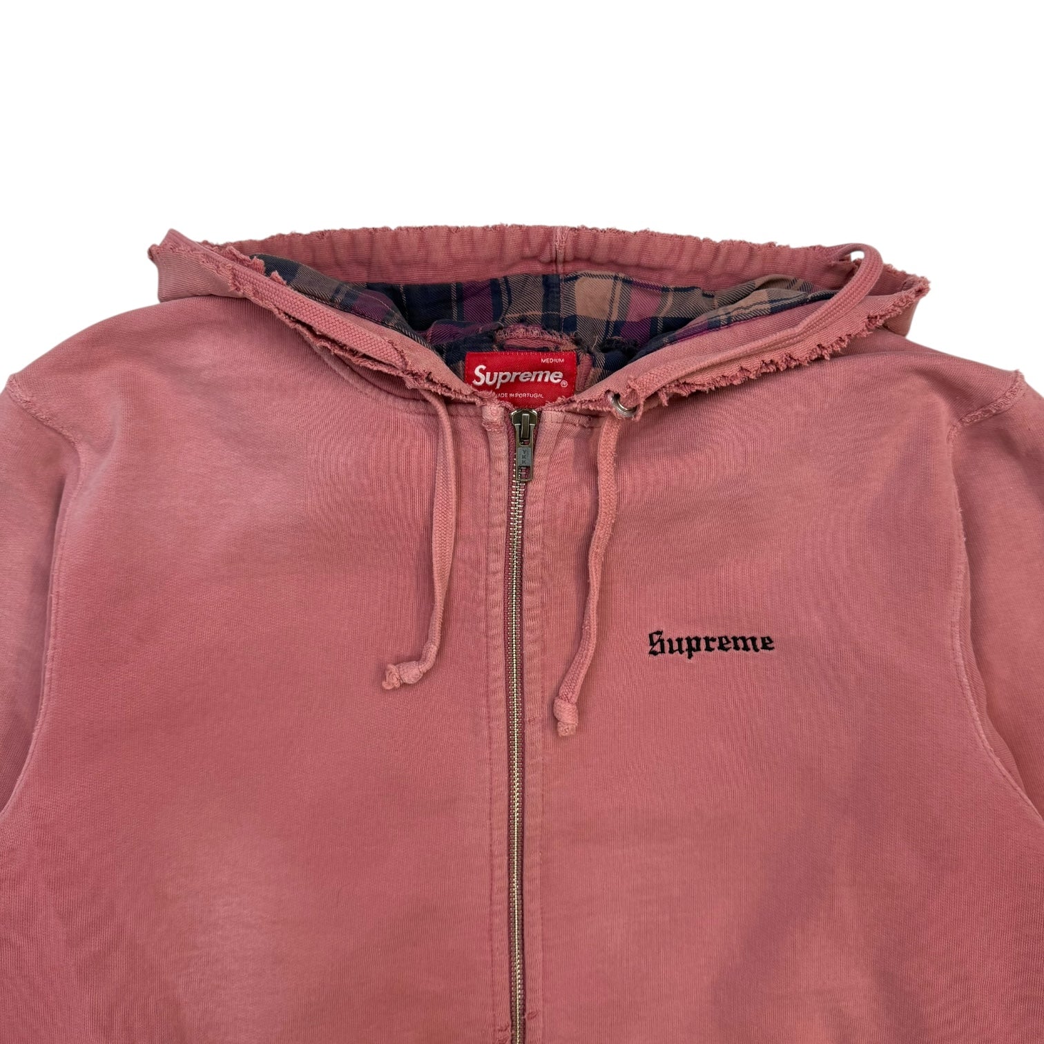 Supreme Bleached Zip Up Sweater Rose