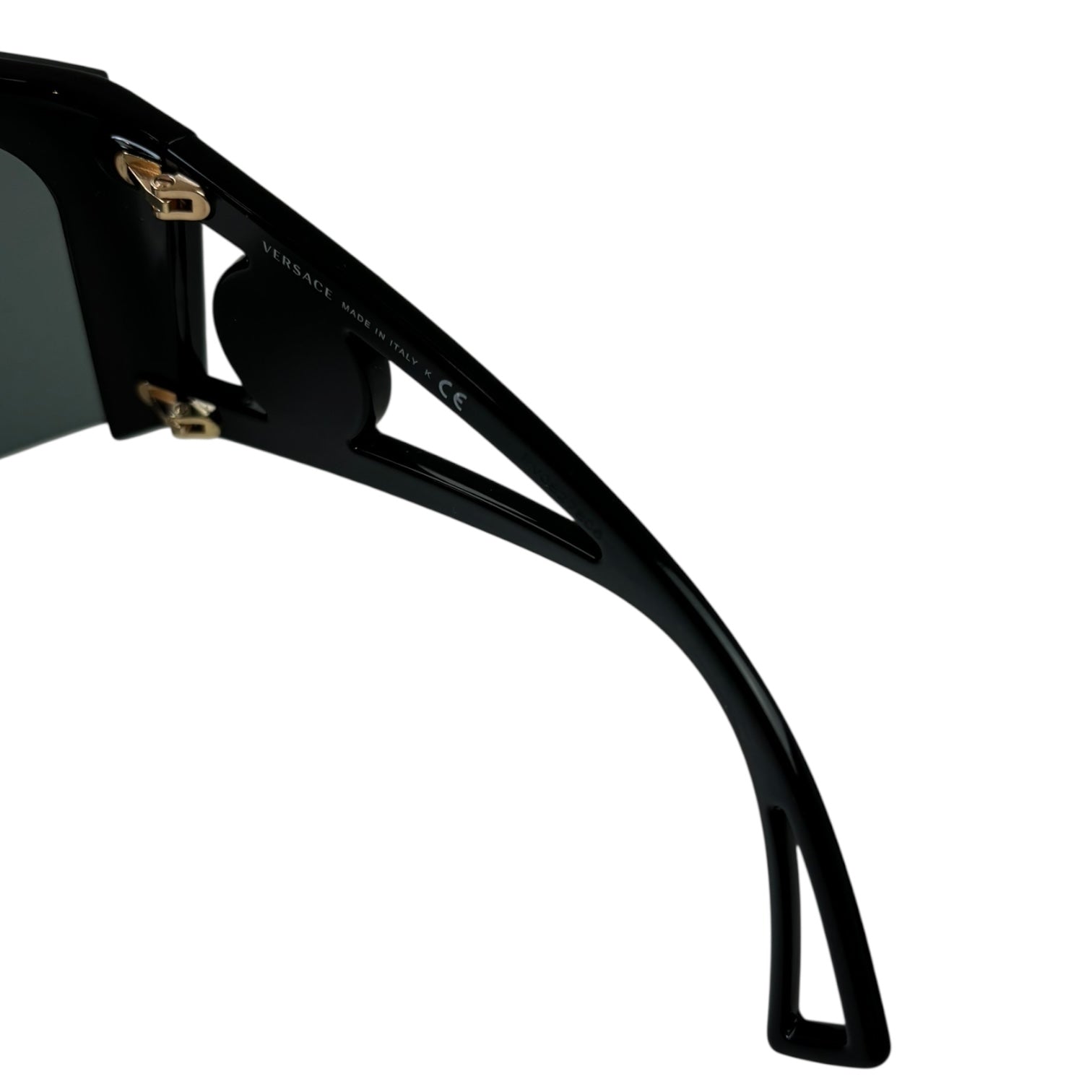 Versace Medusa Icon Shield Sunglasses Black/Gold