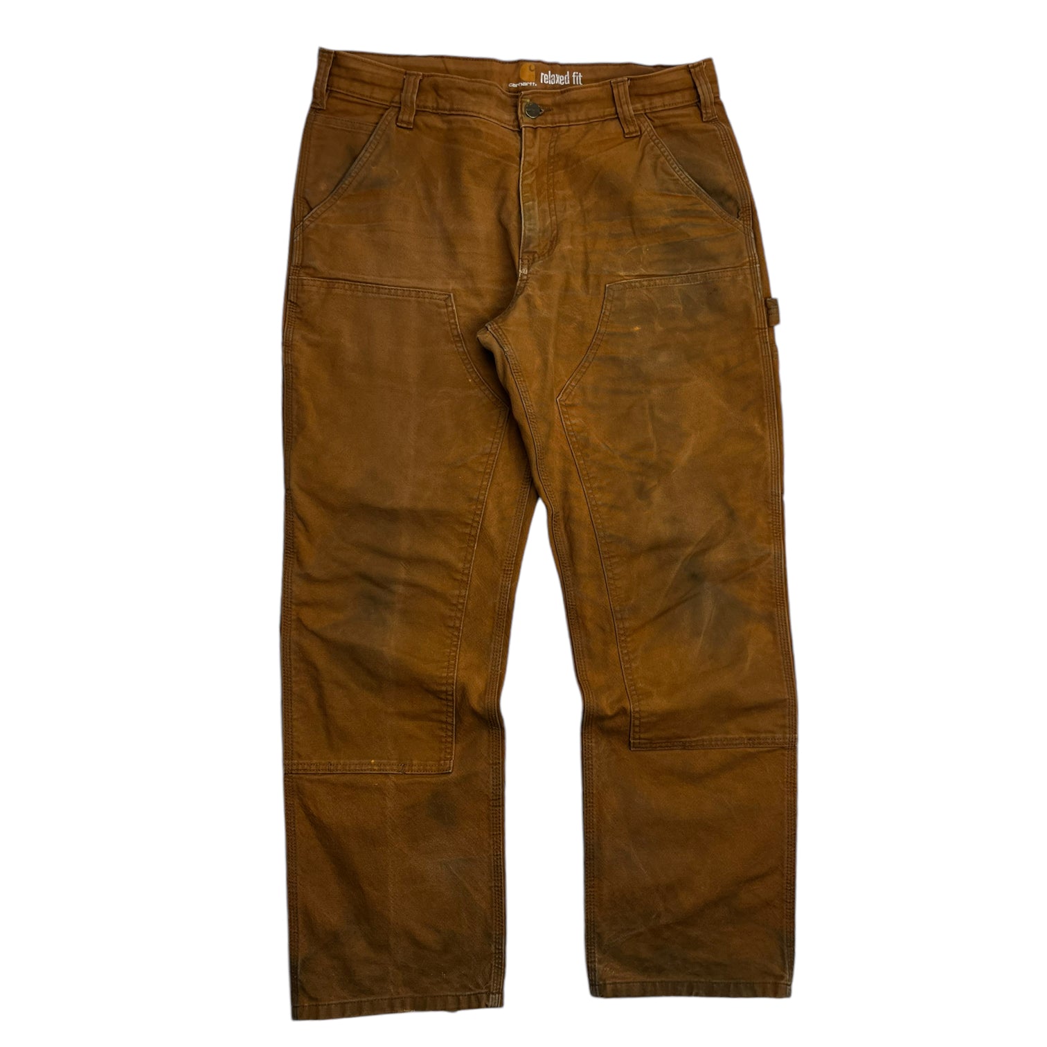 Carhartt Double Knee Work Pants Dark Tan