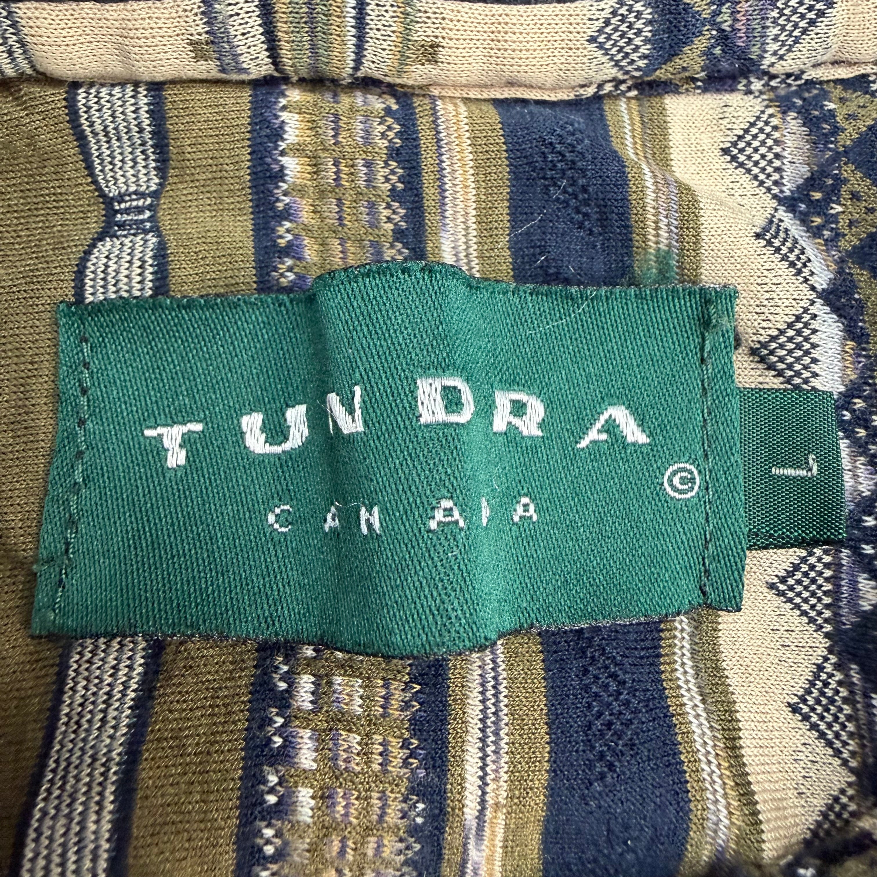 Vintage Tundra Striped Polo Shirt Brown