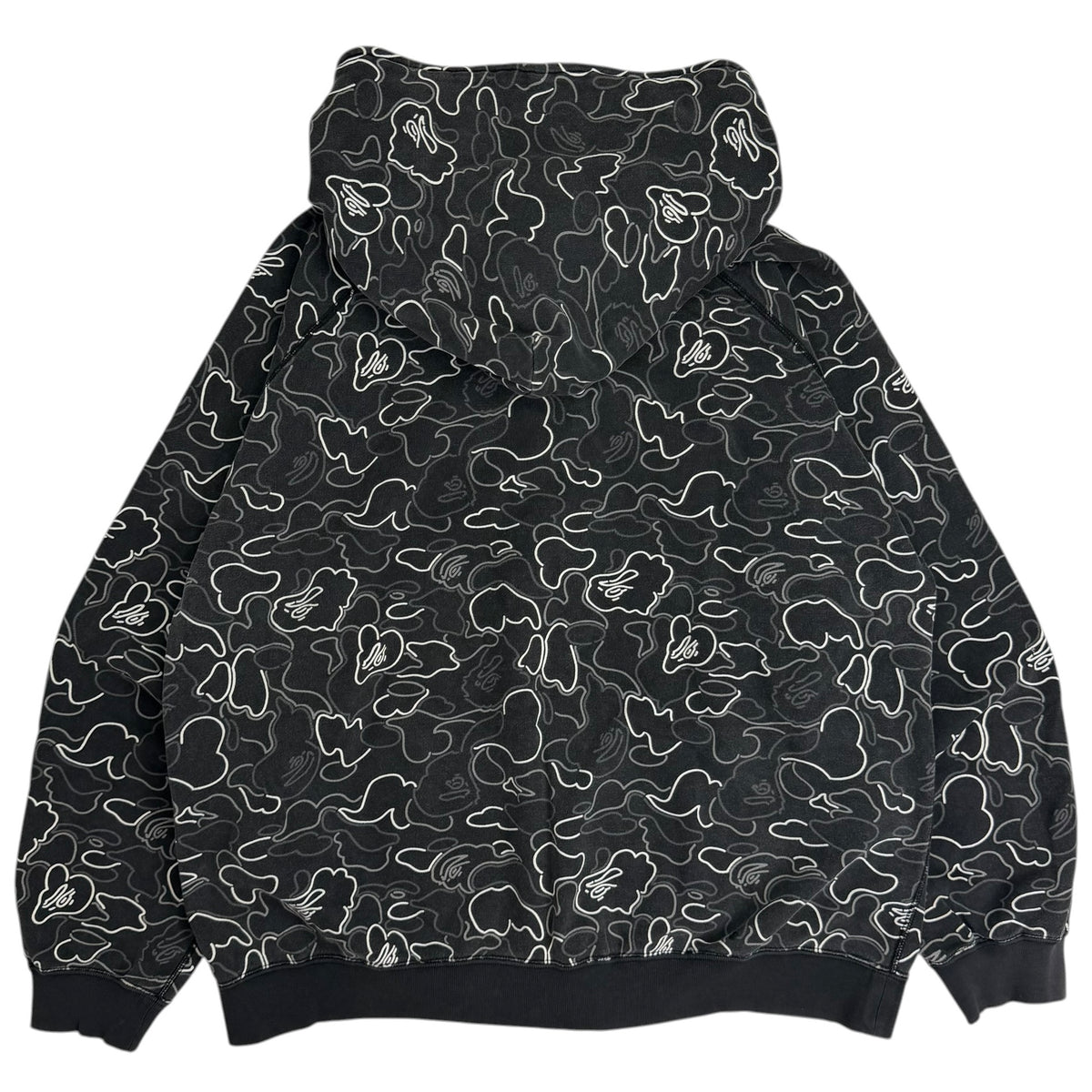 2005 Bape Nigo Era Neon Camo Full Zip Hoodie Grey/Black