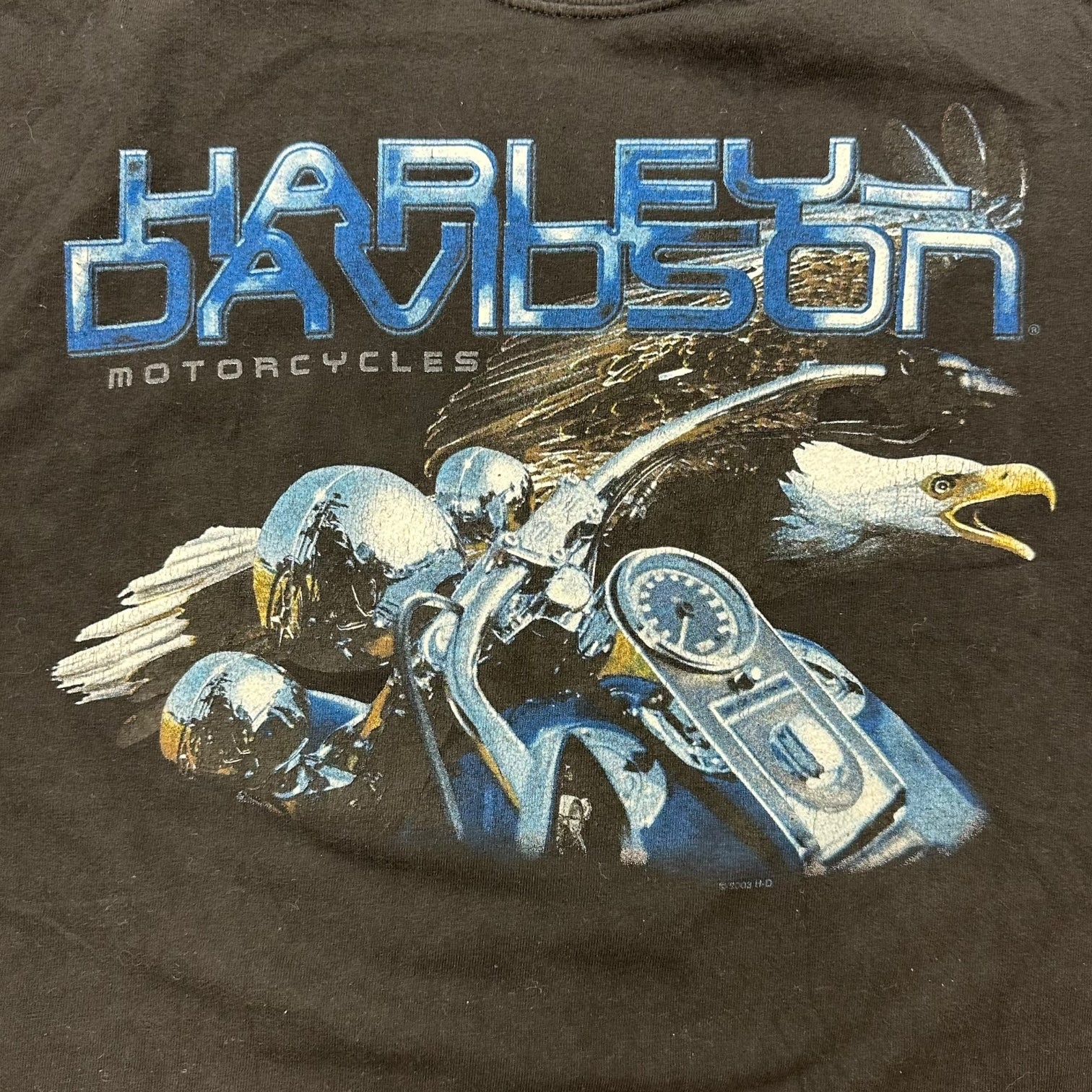 2003 Vintage Harley Davidson Of Missouri Tee Black