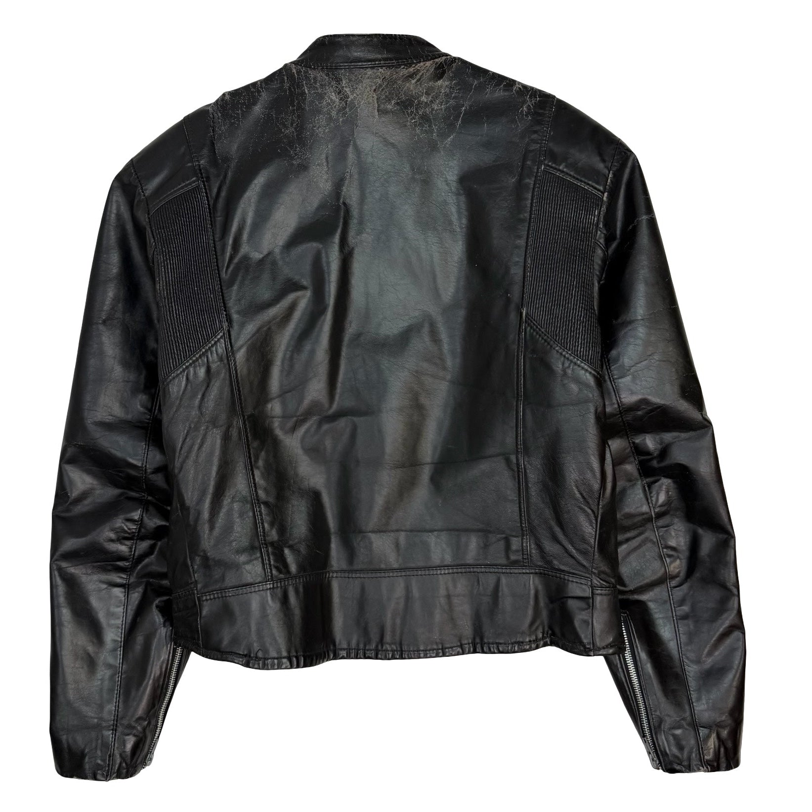 Vintage Bristol Golden Crown Leather Racing Jacket Black