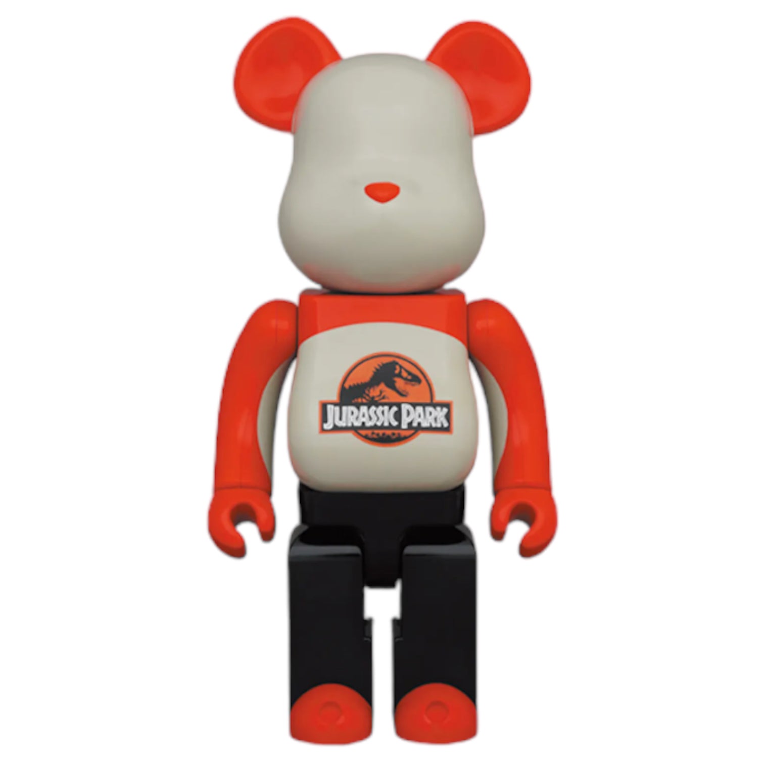 Bearbrick Jurassic Park 1000% - Red and White Collectible Figurine
