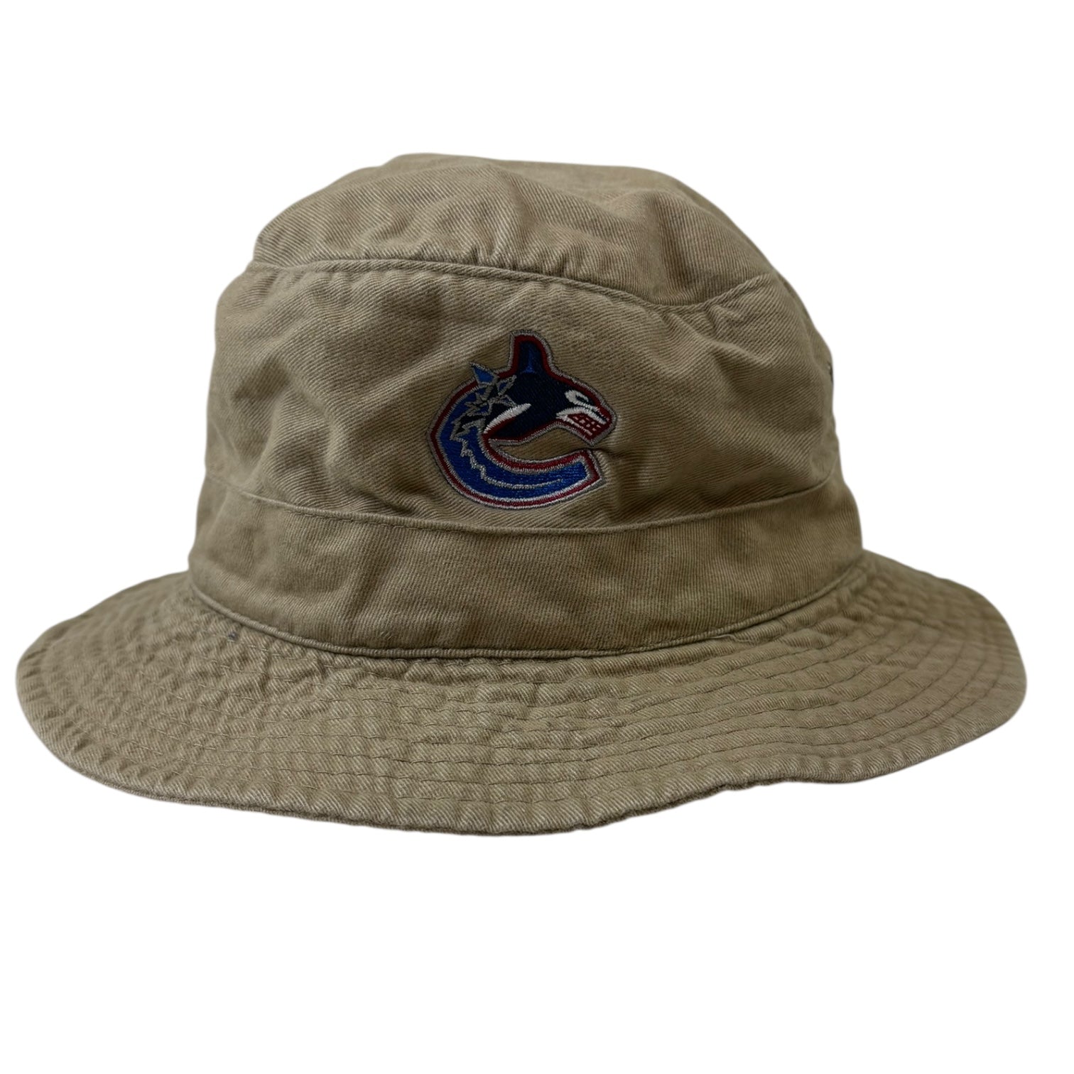 Vintage Vancouver Canucks Bucket Hat Tan