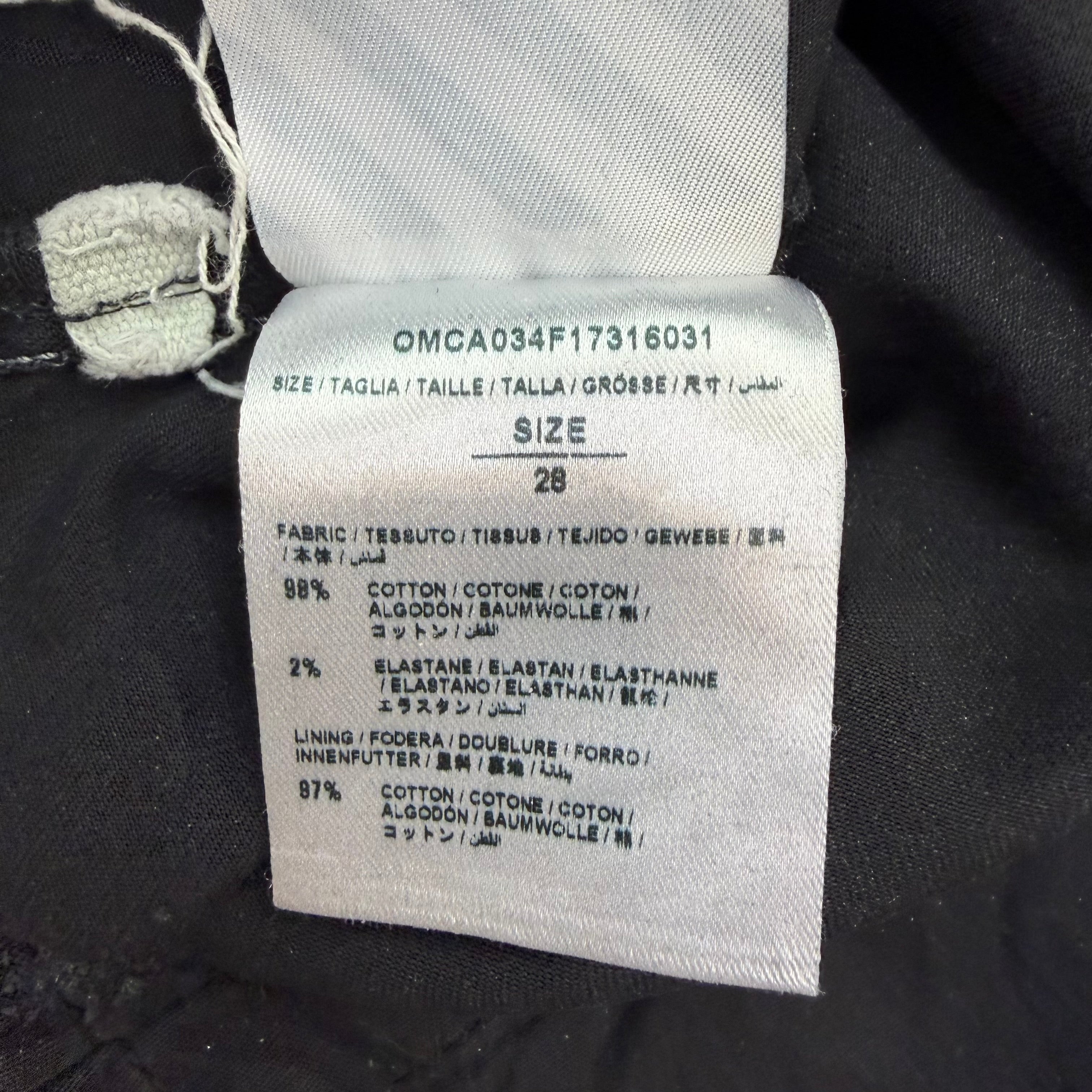 Off-White Diag Print Straight Leg Jeans Black