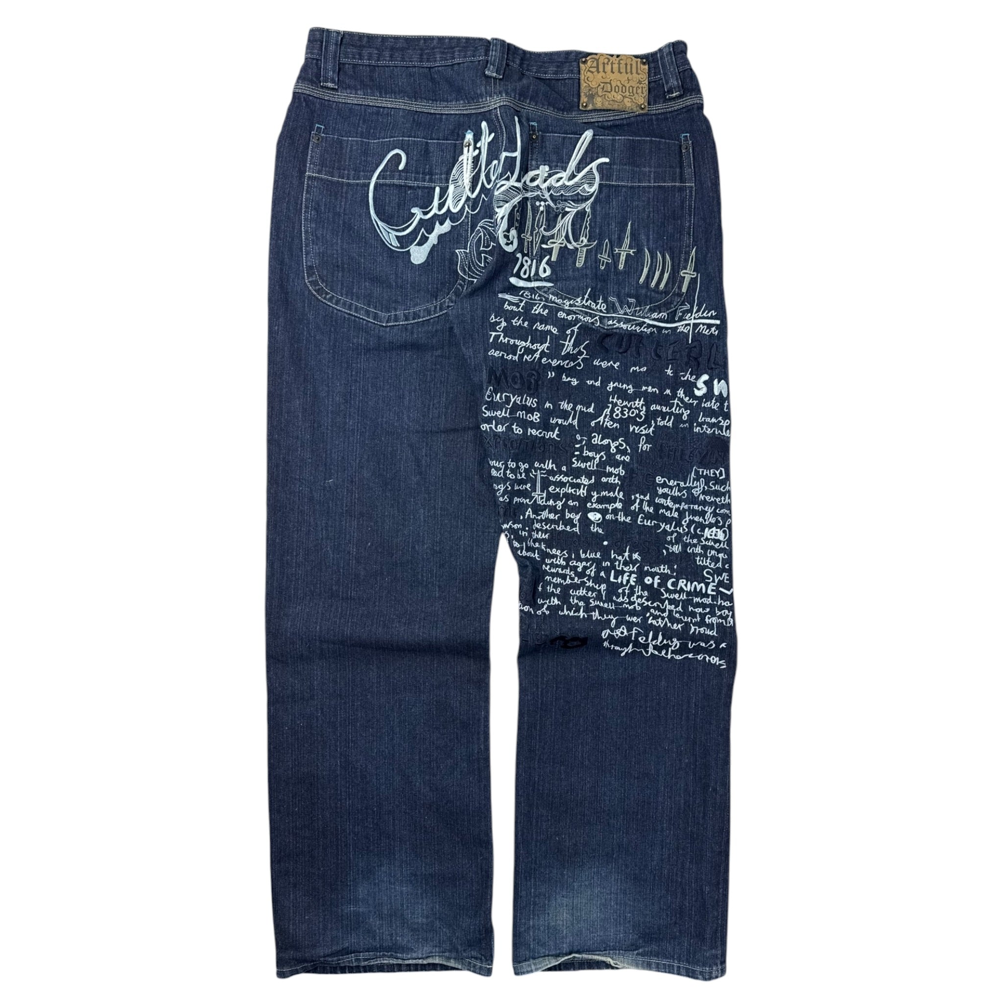 Vintage Y2K Artful Dodger Embroidered Denim