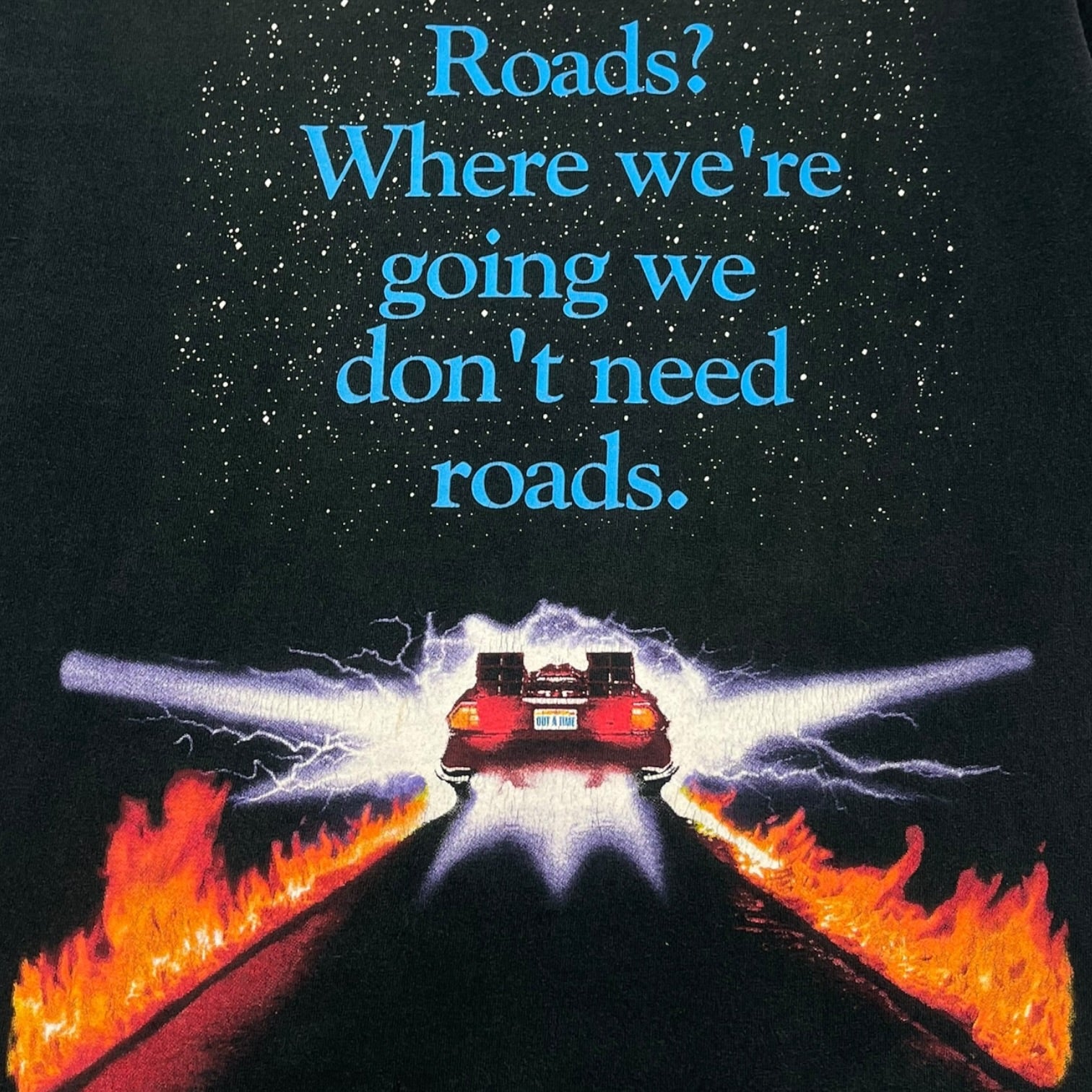 1996 Back to the Future Universal Promo T-Shirt Faded Black