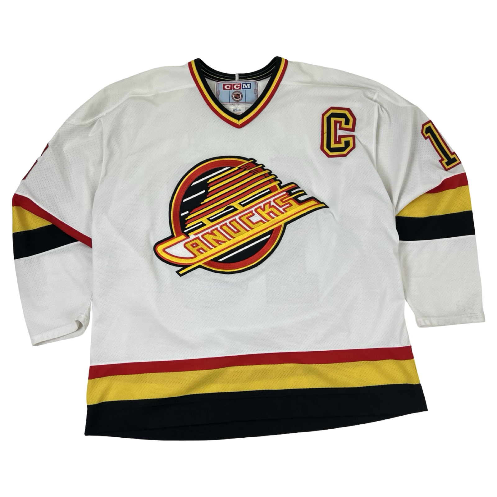 Vintage 1990’s CCM Vancouver Canucks “Flying Skate” Jersey White