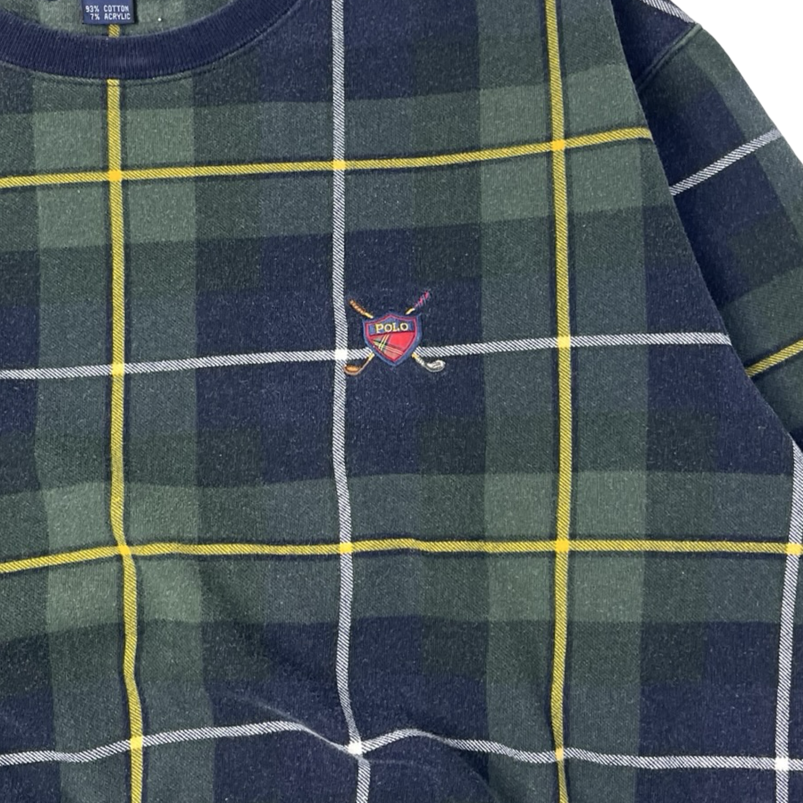 Vintage Polo Ralph Lauren Tartan Golf Creat Crew Neck