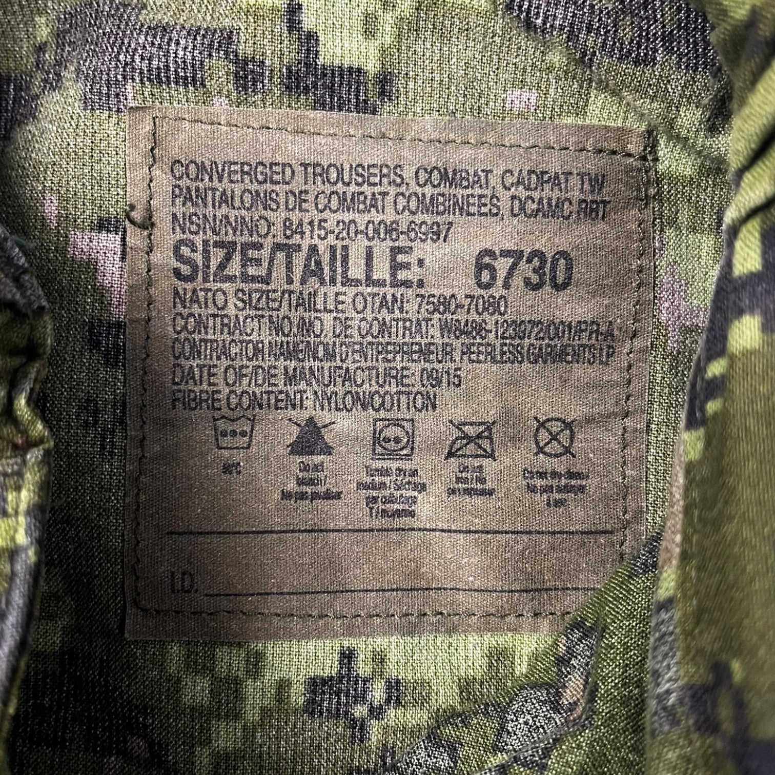 Vintage Converged Combat Trousers Green Digi Camo