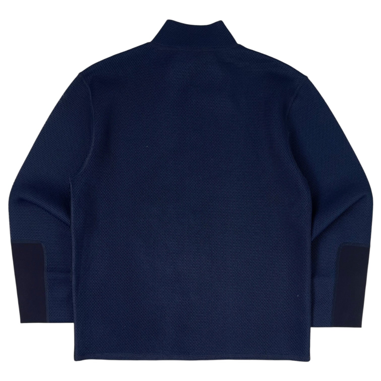 Prada Mock Neck Full-Zip Knit Jacket Navy