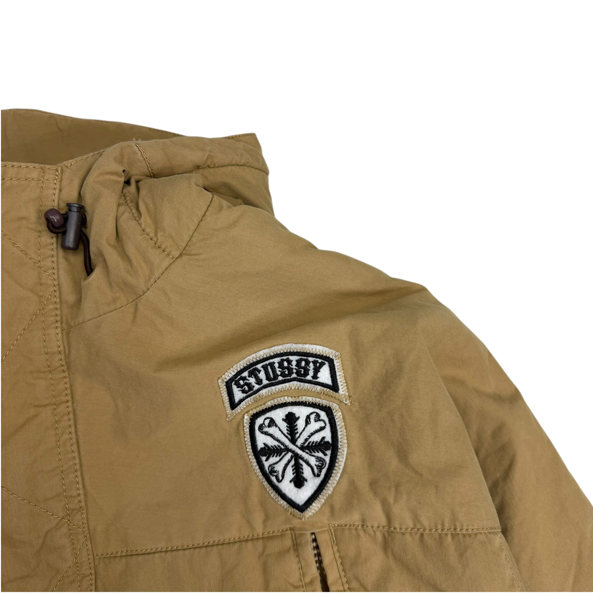 Stussy Sheild Logo Patch Sherpa Lined Work Jacket Kkaki