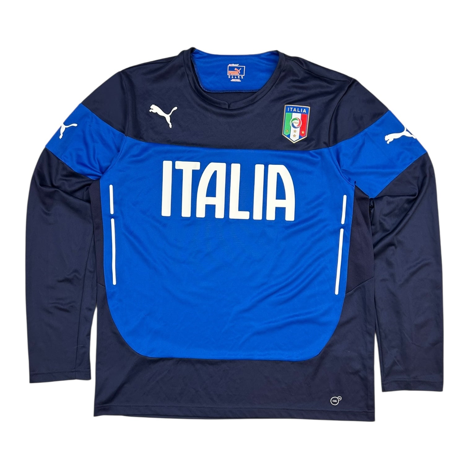 Puma FIGC Italia Long Sleeve Jersey Blue/Navy