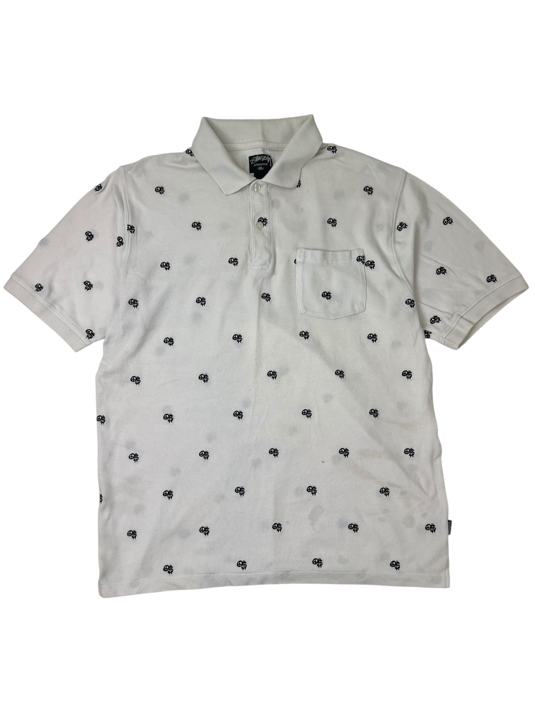 Stussy Polo T-Shirt White