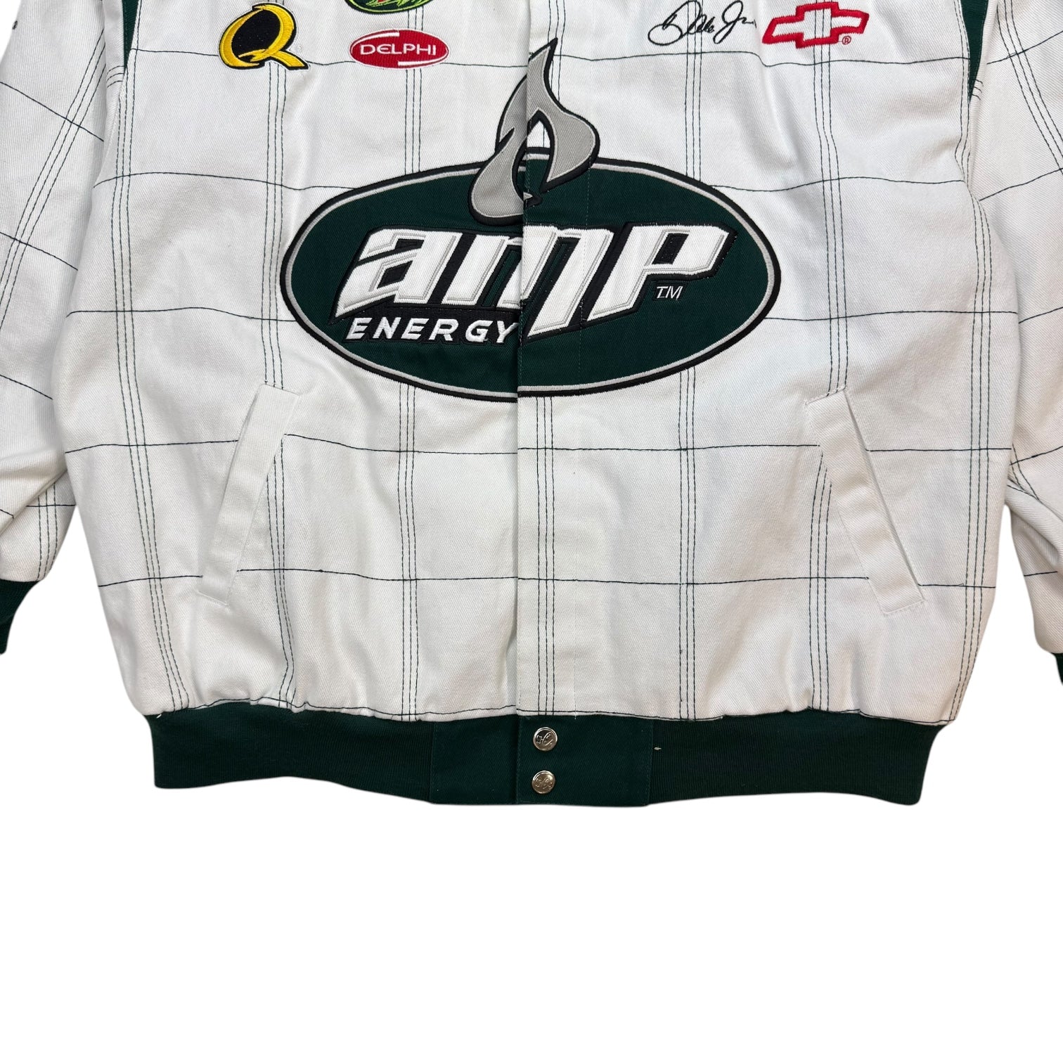 Vintage NASCAR Dale Earnhardt Jr. Amp Energy Jacket White/Green