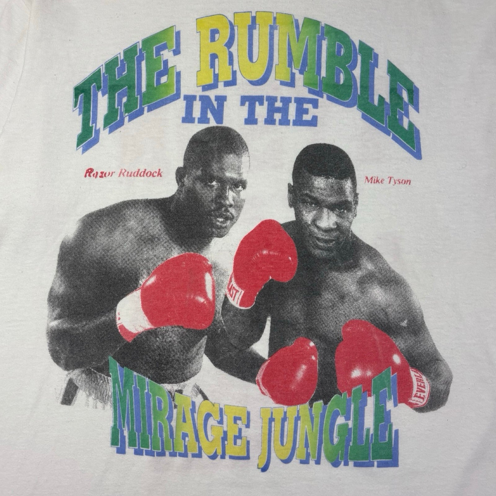 1991 Tyson VS Ruddock The Rumble In The Mirage Jungle T-Shirt
