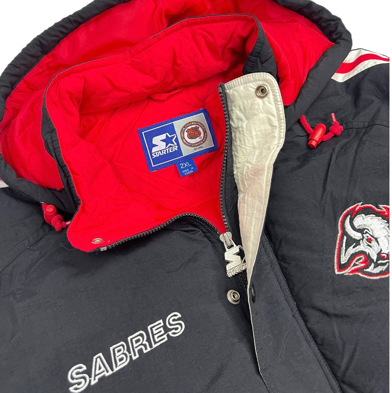 Vintage Buffalo Sabres Starter Warm Up Jacket Black/Red