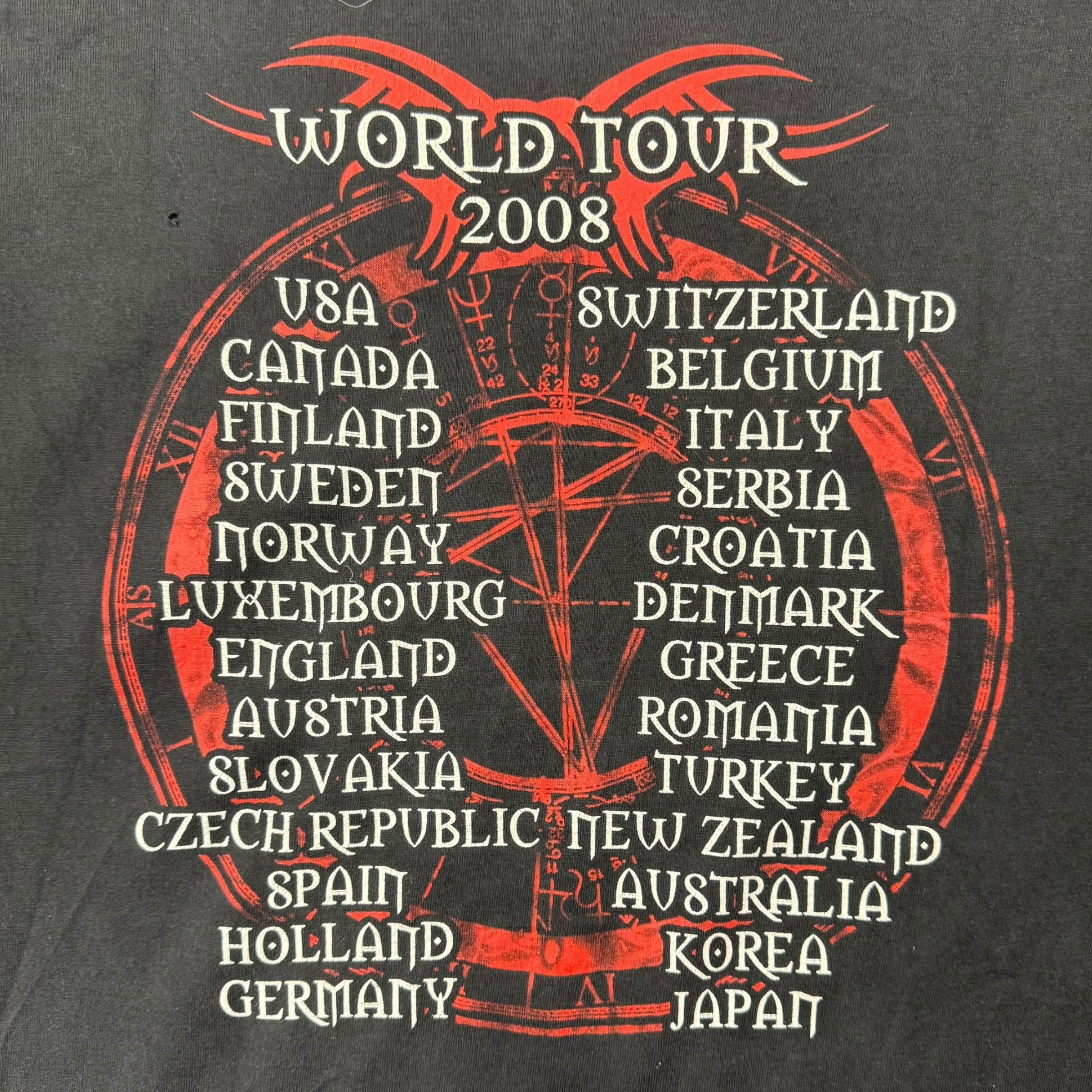 2008 Judas Priest World Tour Tee Black