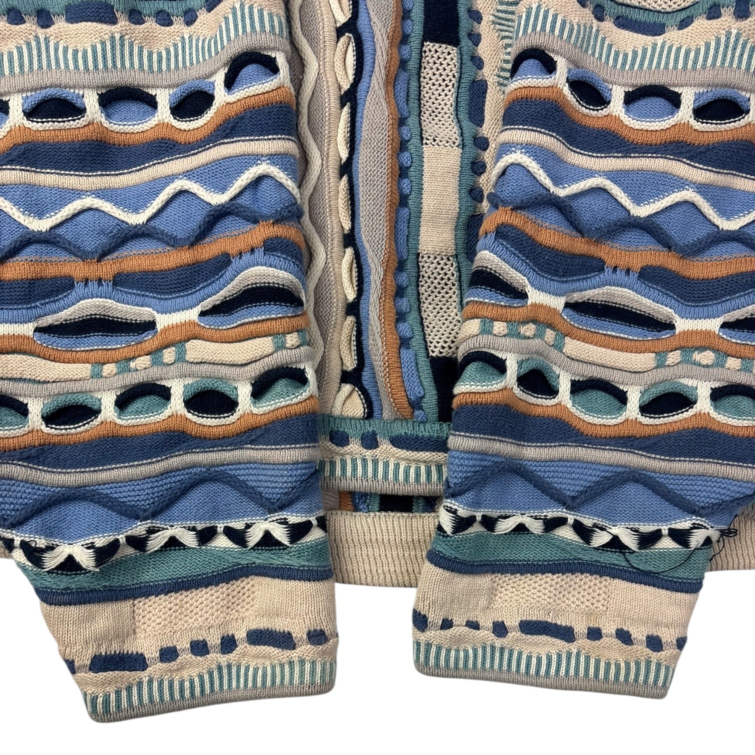 Vintage Tosani 3D Knit Sweater Cream/Blue Earth