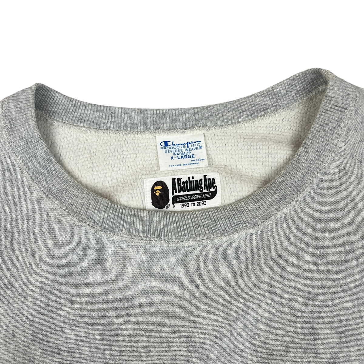 Vintage BAPE x Champion Reverse Weave Crewneck Sweatshirt