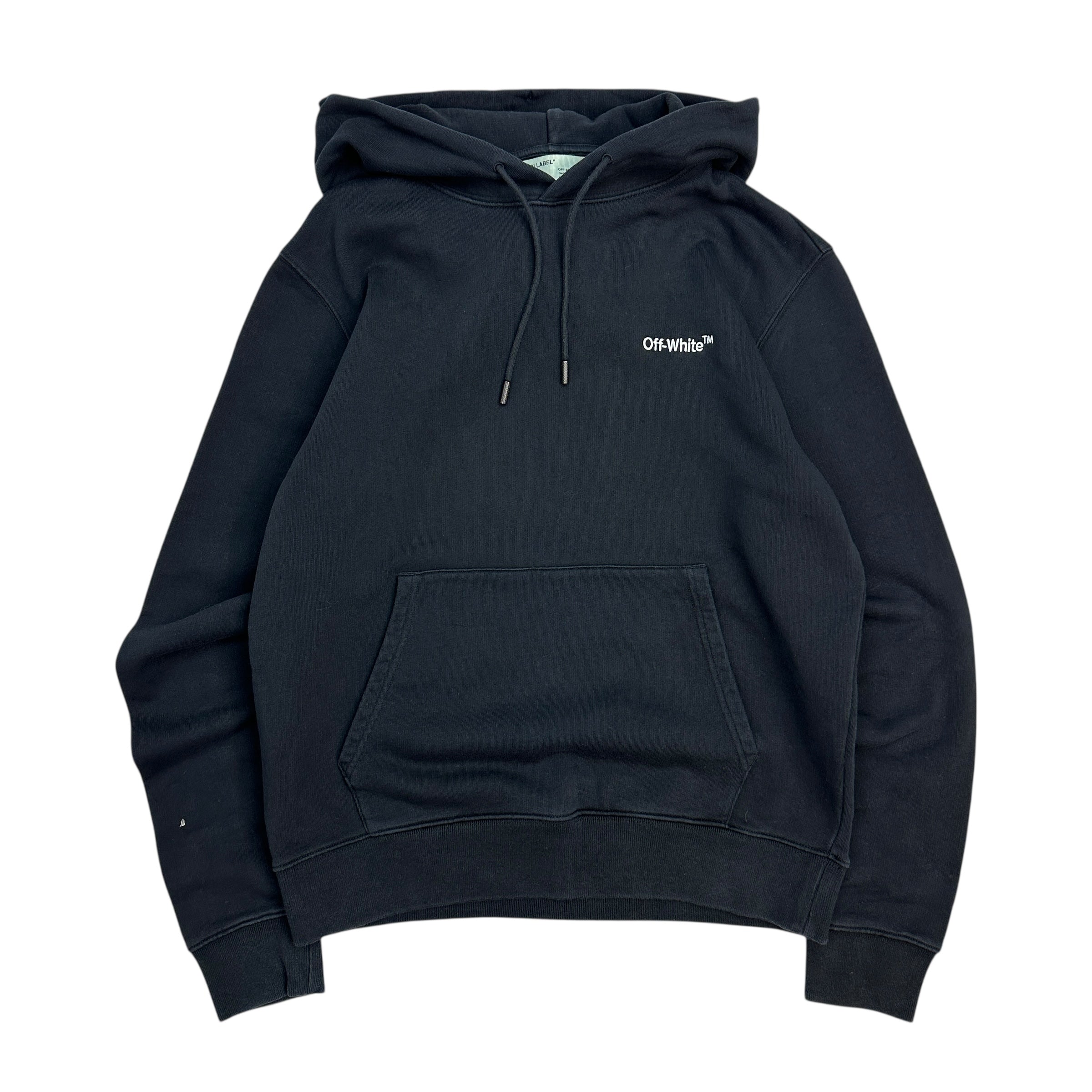 Off-White Black Logo Embroidered Hoodie