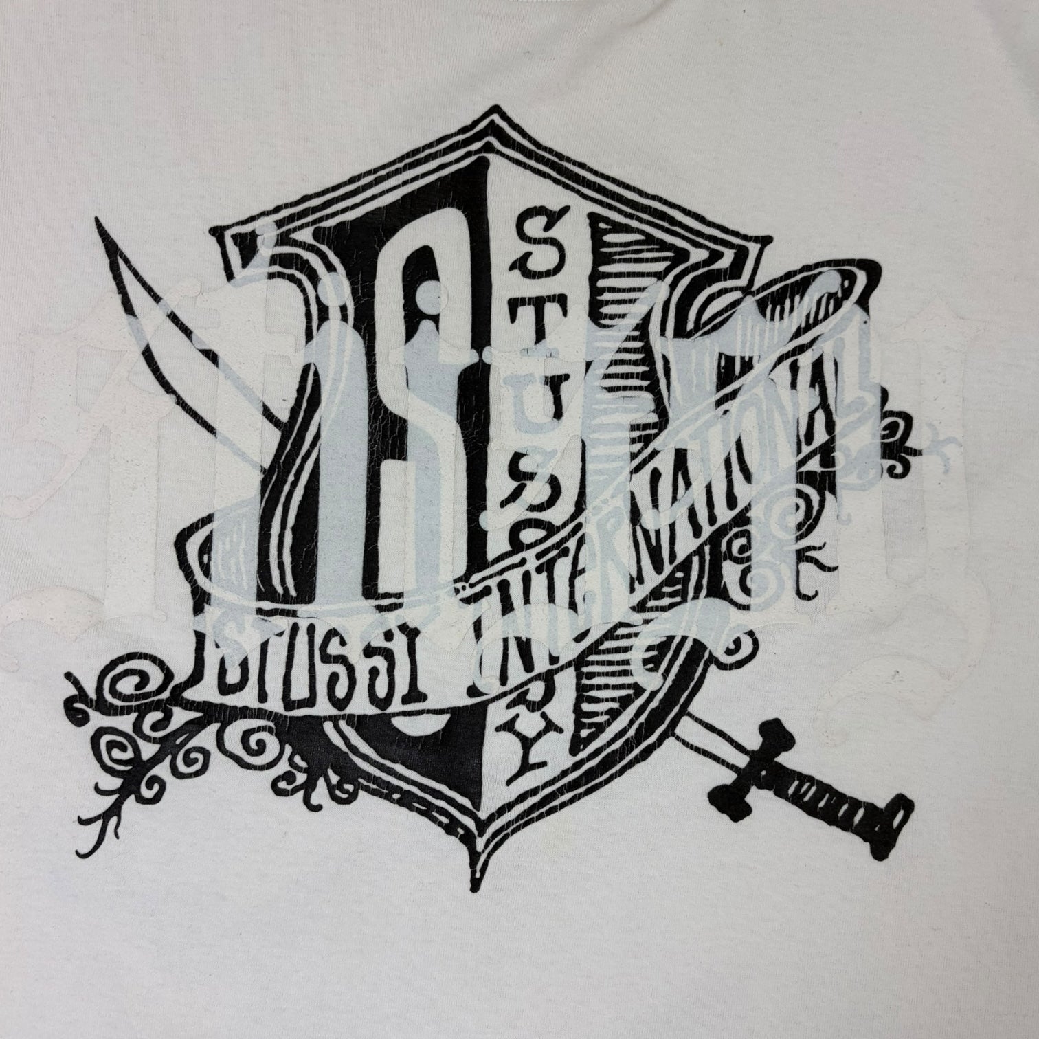 Vintage Stussy Shield T-Shirt White