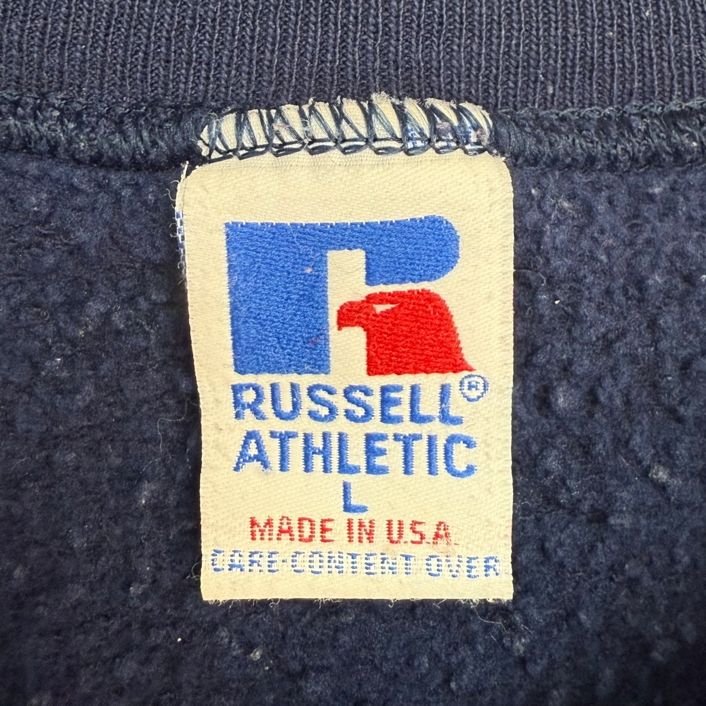 Vintage Russell Athletics Blank Crewneck Navy Blue