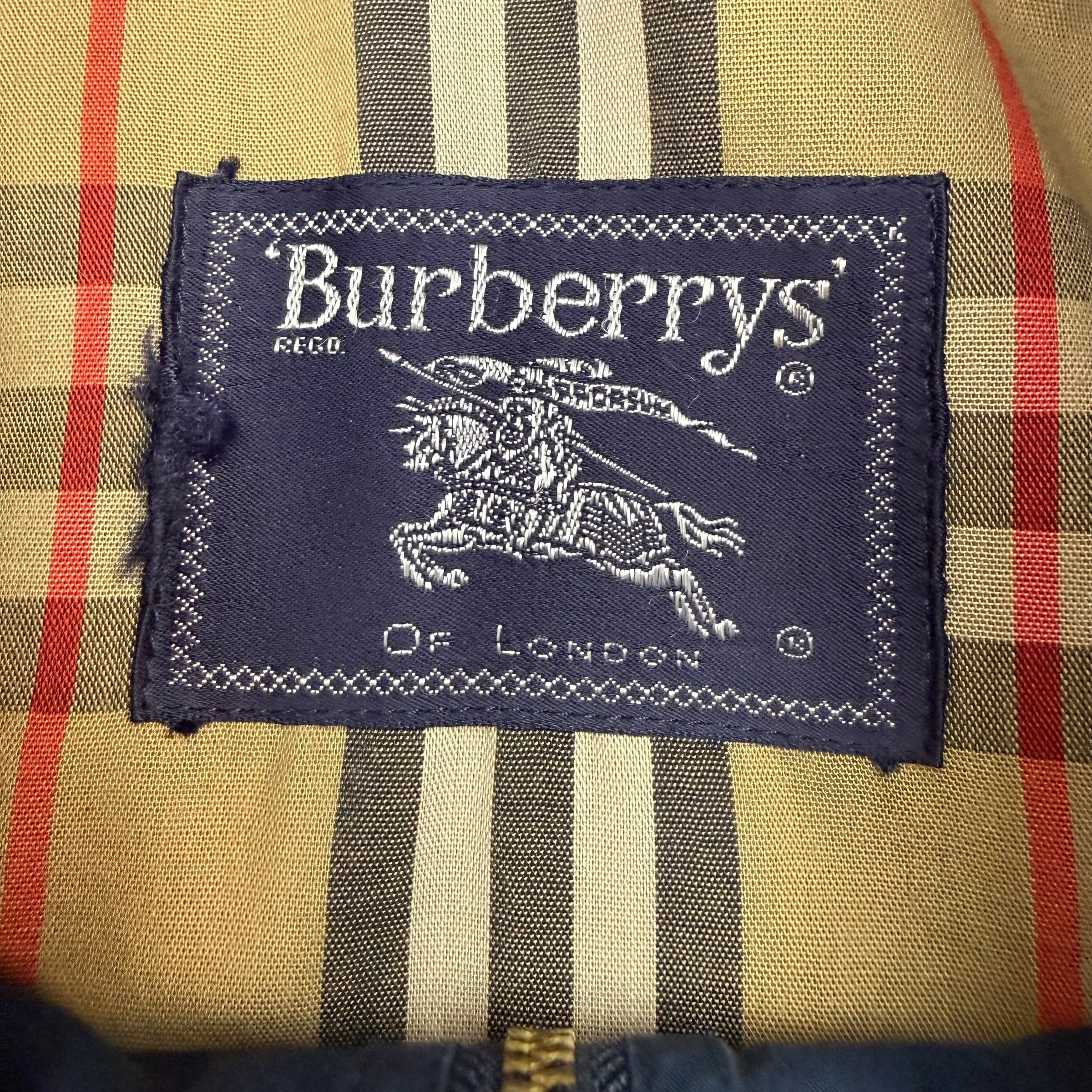 Vintage Burberrys Of London Long Jacket Navy Blue